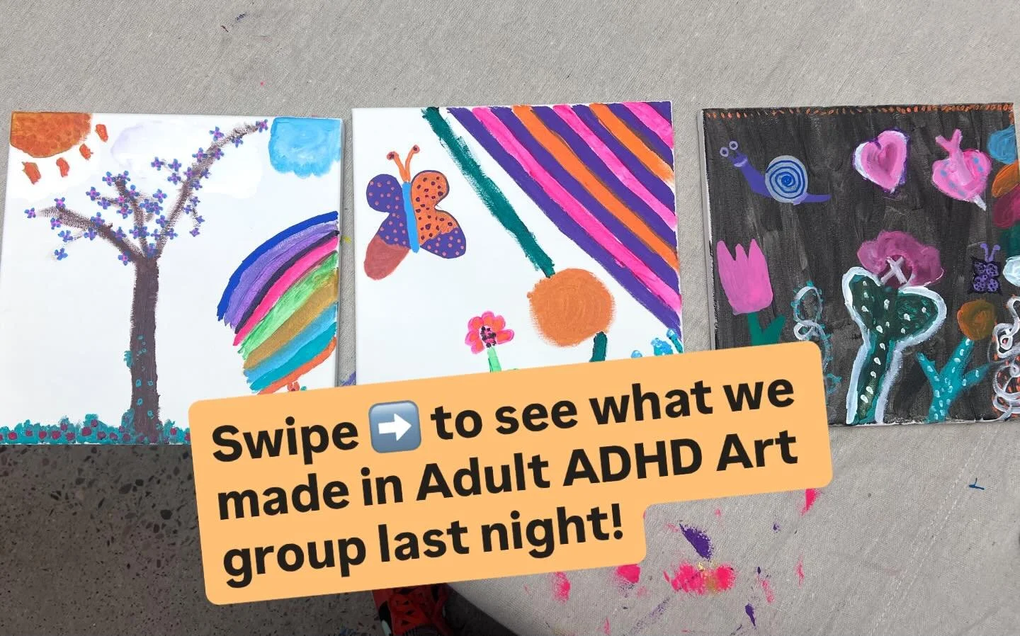 Pass the Canvas: Wednesday edition! I love it when a theme comes together without meaning to. And neons make everything better. 🧑&zwj;🎤👩&zwj;🎤👨&zwj;🎤

Want to make cool shit like this? Come hang with us! We meet every other Sunday or every othe