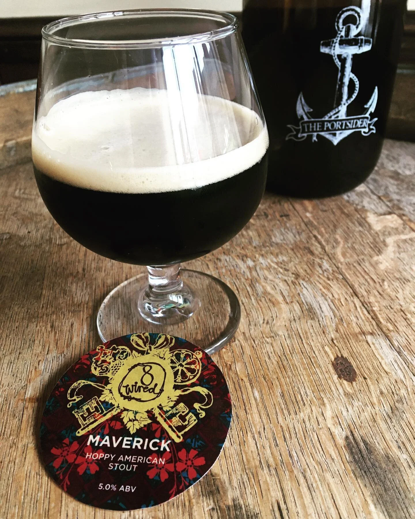 Nice day to go to the pub! Today we&rsquo;re pouring @8wiredbrewing Maverick American Stout.