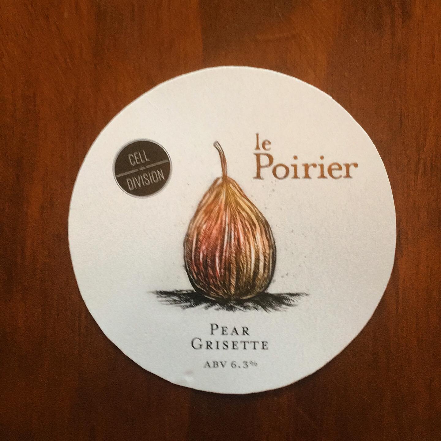 On the naughty tap today @celldivisionbrewery Le Poirier.