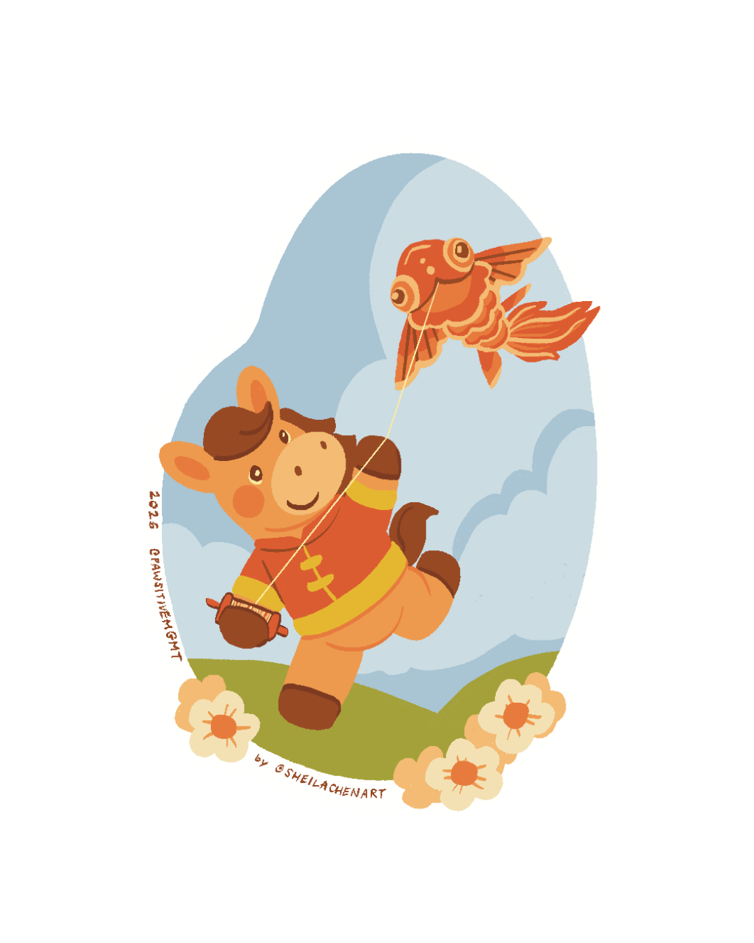 Sheila Chen x  Horse Goldfish Kite