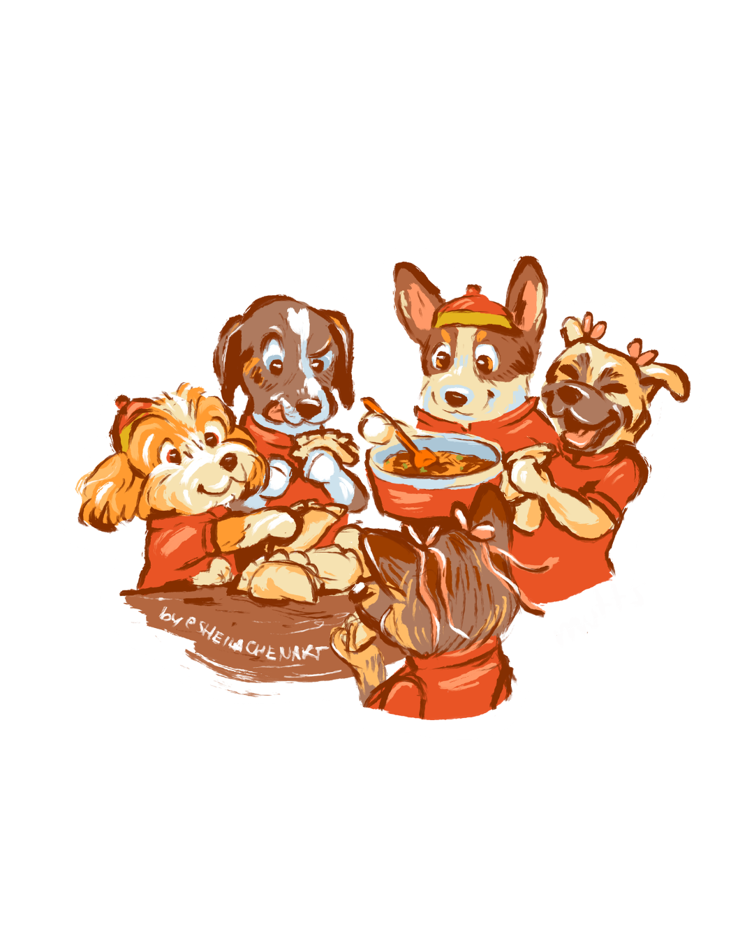 Sheila Chen x Mutt Dumpling Dog Crew