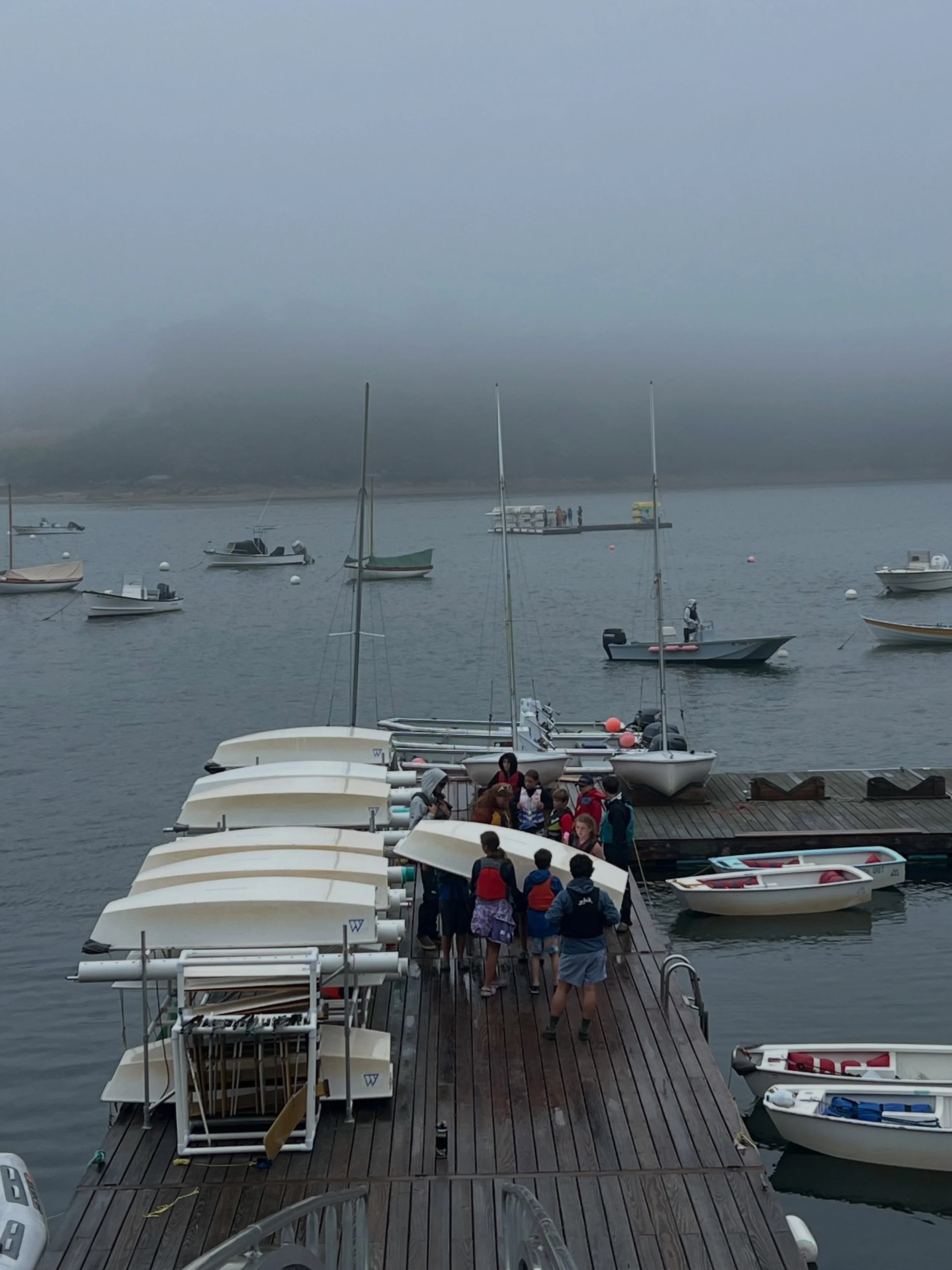 Happy First Day of Session 4! We aren&rsquo;t letting a little rain and fog stop us from getting out on the water today!

#kseasail #bluehillpeninsula