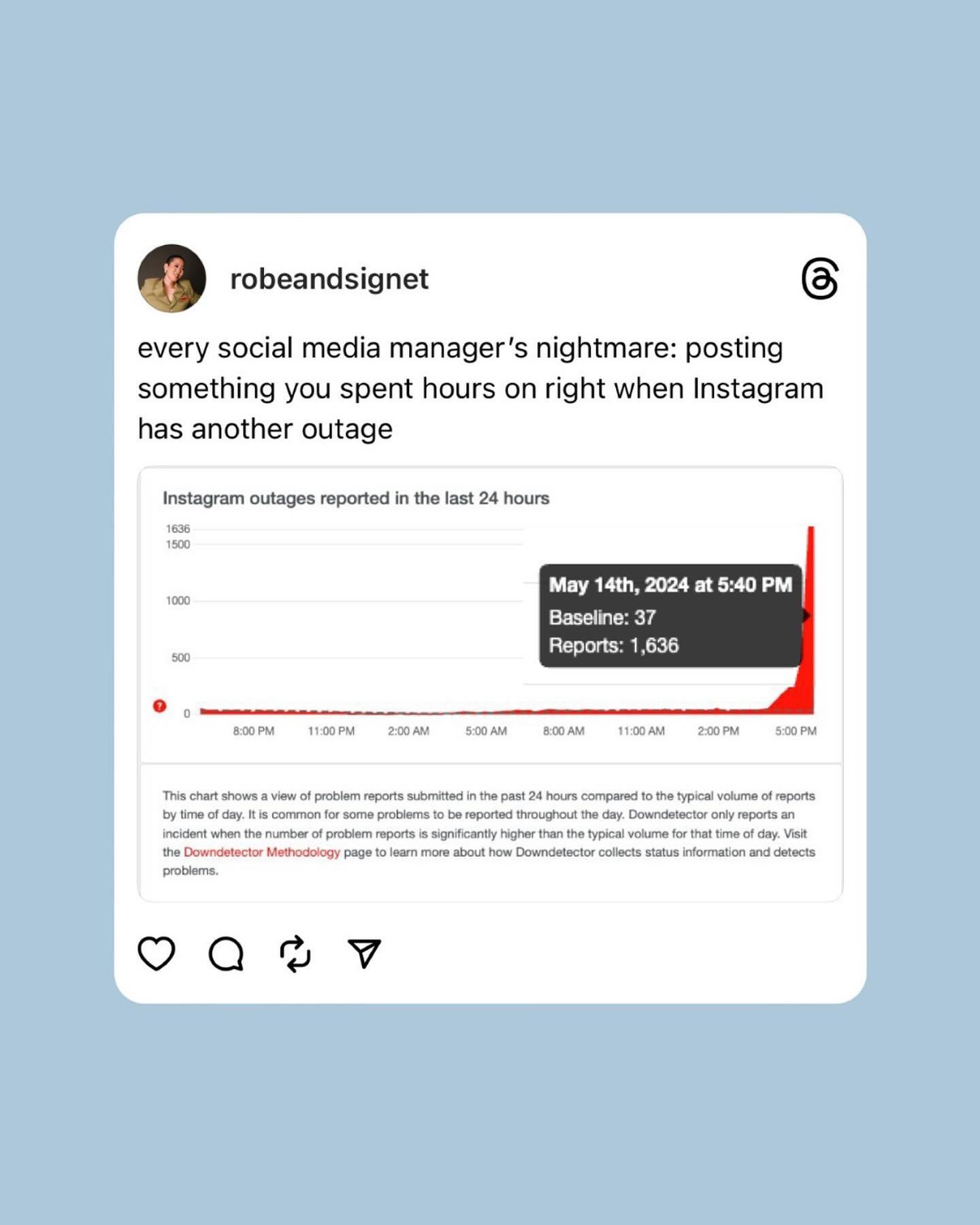 Who else noticed the Instagram outage last night? 😮&zwj;💨

#instagramdown #marketinglife #marketerslife #founderslife #contentcreator #socialmediaforbusiness