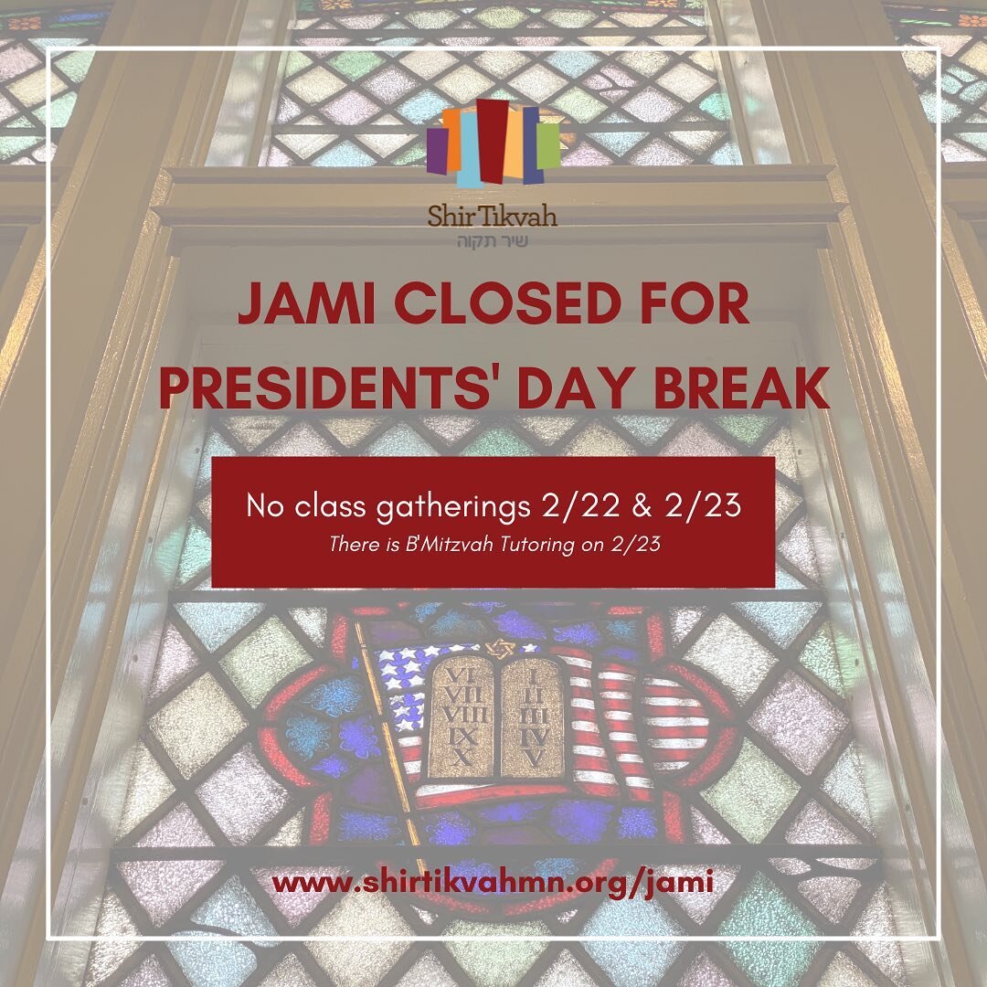 JAMI CLOSED: Presidents&rsquo; Day is next week, and we&rsquo;re using it as a chance to say, &ldquo;let&rsquo;s take a break!&rdquo;