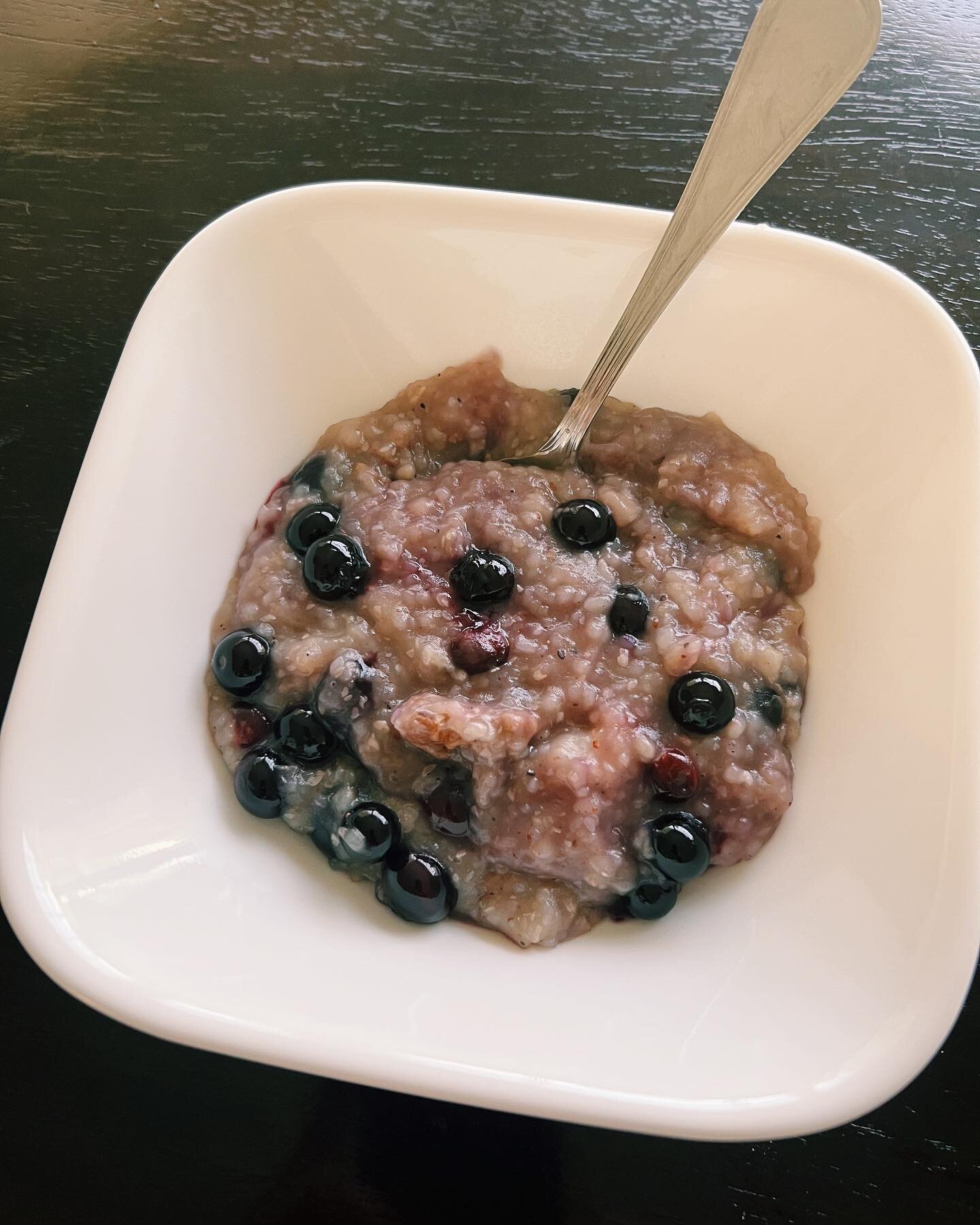 Blueberry Buckwheat Breakfast with walnuts and cardamom . It&rsquo;s like a blueberry muffin in a bowl!! 🥣 #ayurveda #breakfast #porridge #buckwheat #spring #spiceupyourlife #nourishing #antioxidants