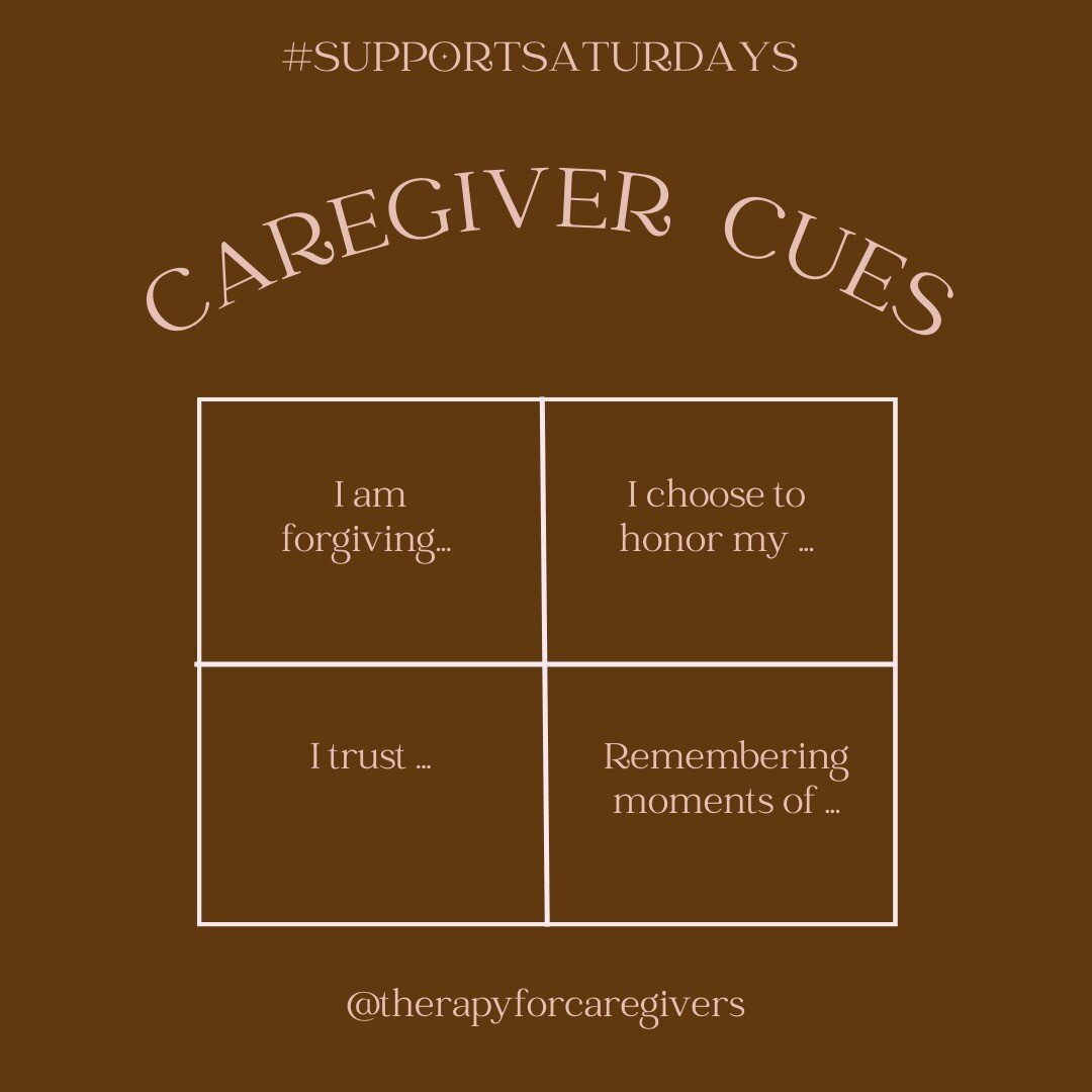 It's Support Saturday. 

Saturdays are about reflecting. My goal is to be present in thought and heart about the past week - to simply acknowledge and observe with zero judgement. 

Here are my caregiver cues...

I AM FORGIVING MY NEED TO BE PERFECT.
