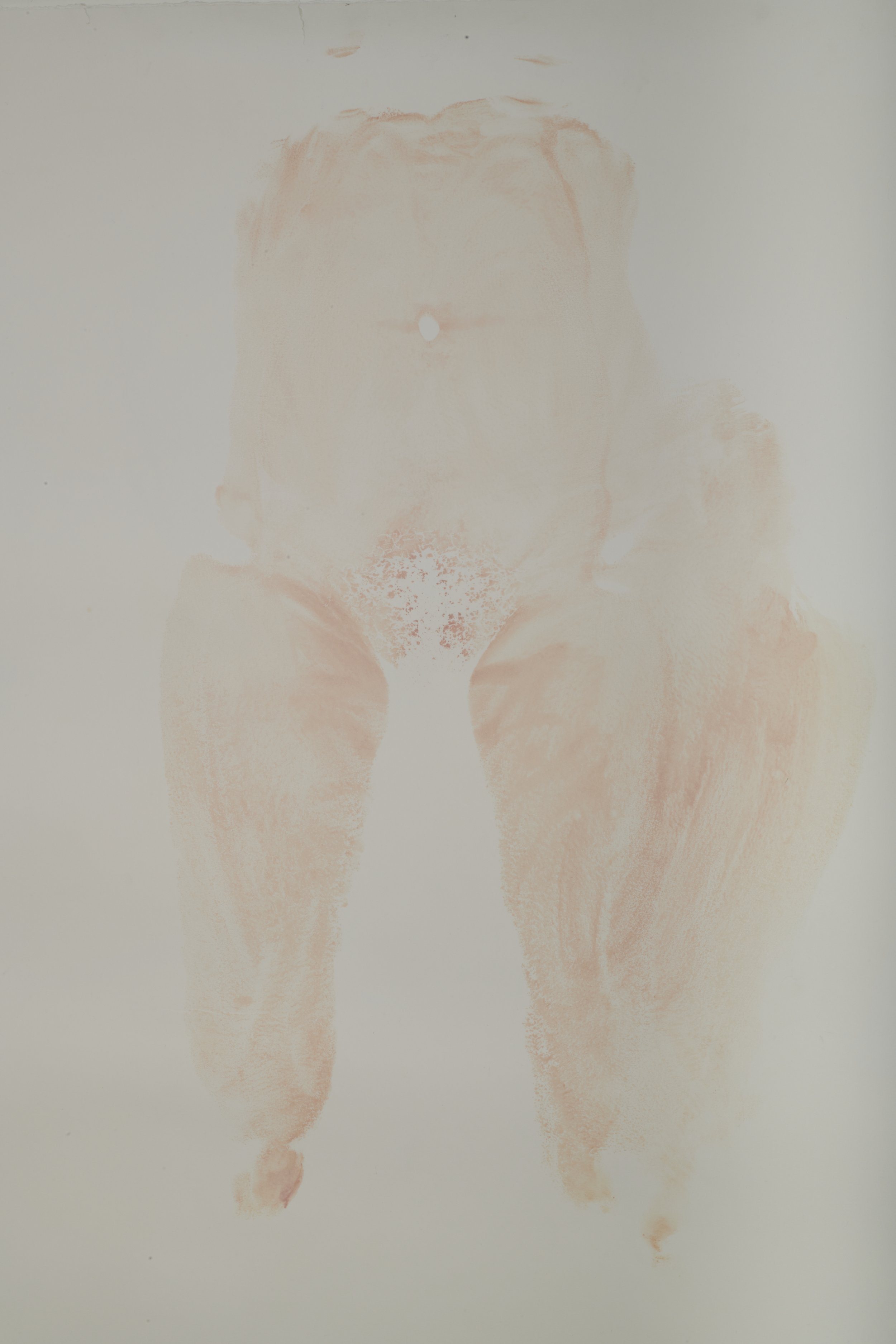 "Flaws 3 (self-portrait)", acrylic body print on paper