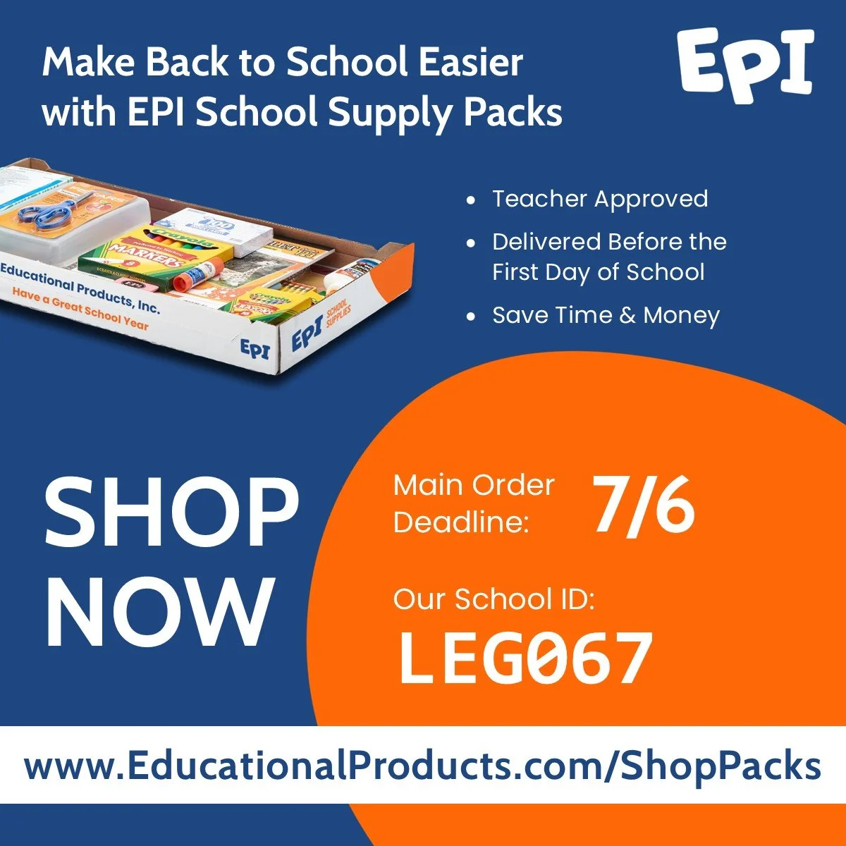 School Supplies Sale for 26/27!