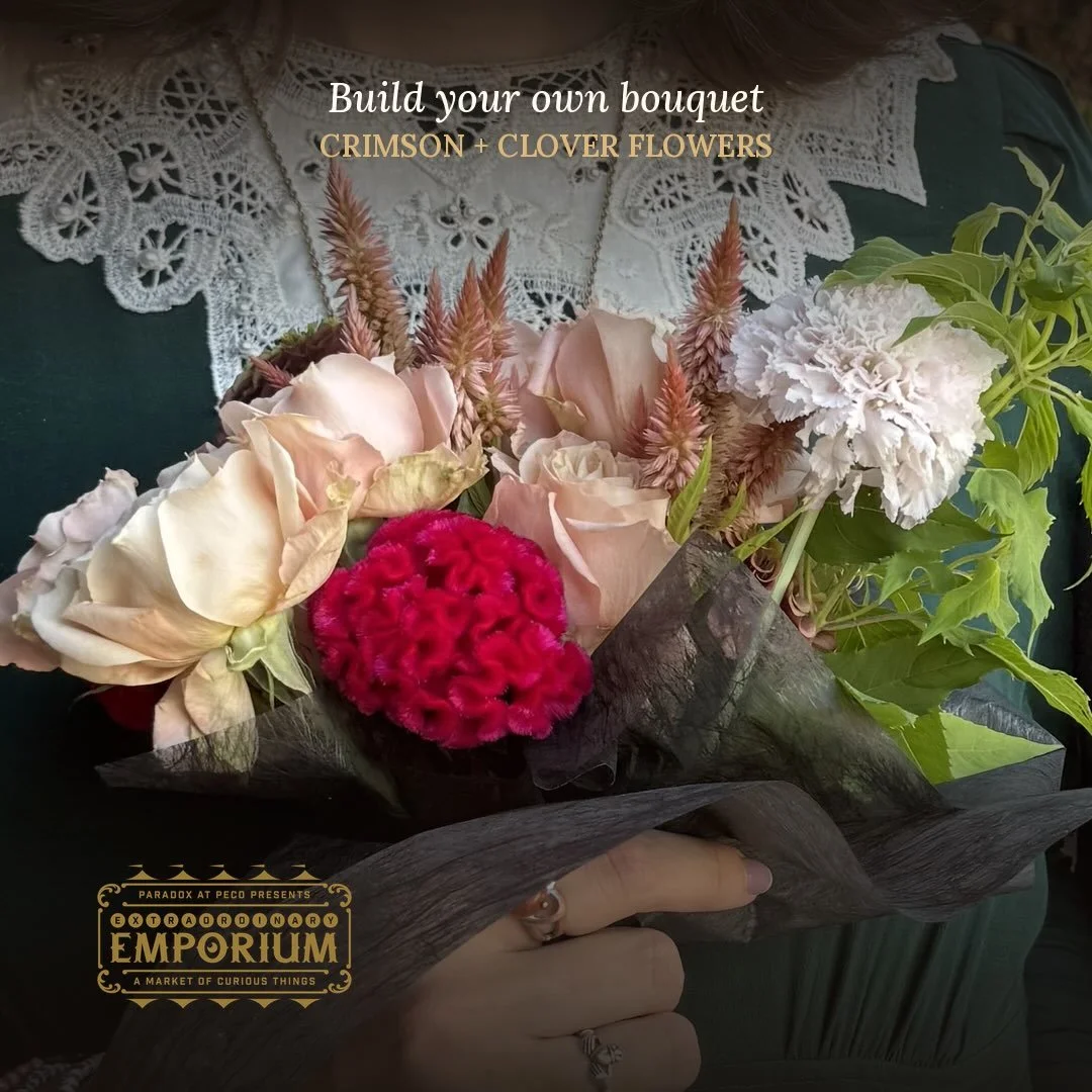 An extraordinary event calls for extraordinary blooms! 
We&rsquo;re bringing a specialty Bloom Bar to @paradoxatpeco&rsquo;s Extraordinary Emporium &mdash; Sunday, September 27th, 12&ndash;5PM, in the parking lot at 248 S Cooper St.
Come build your o