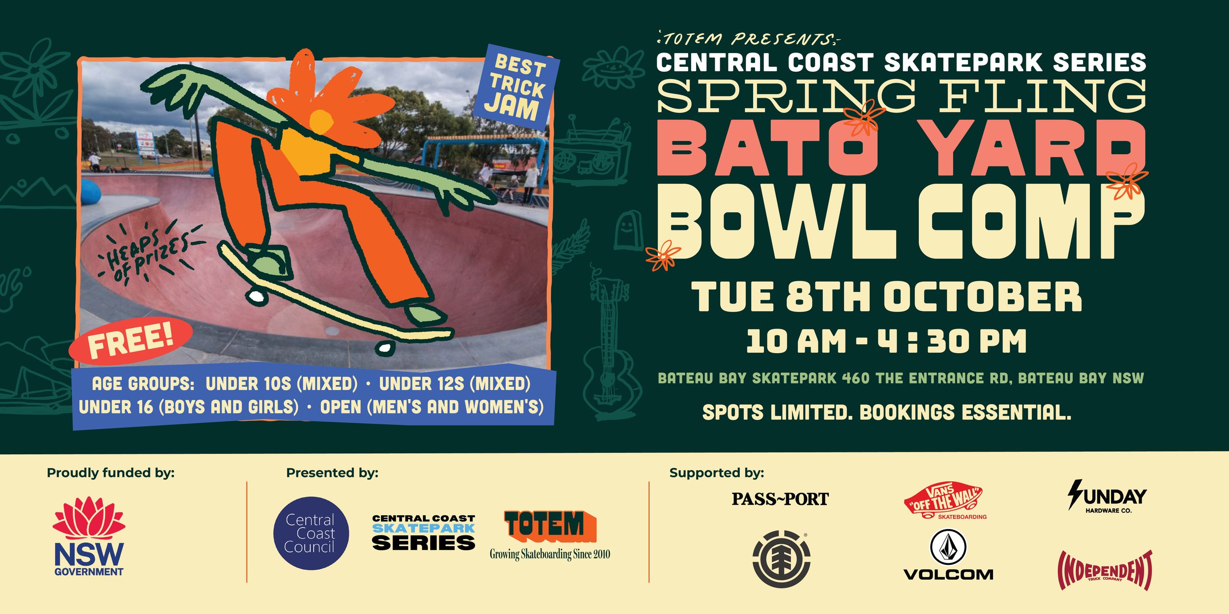 Real skateboard and scooter riders using the concrete BATO Yard skatepark