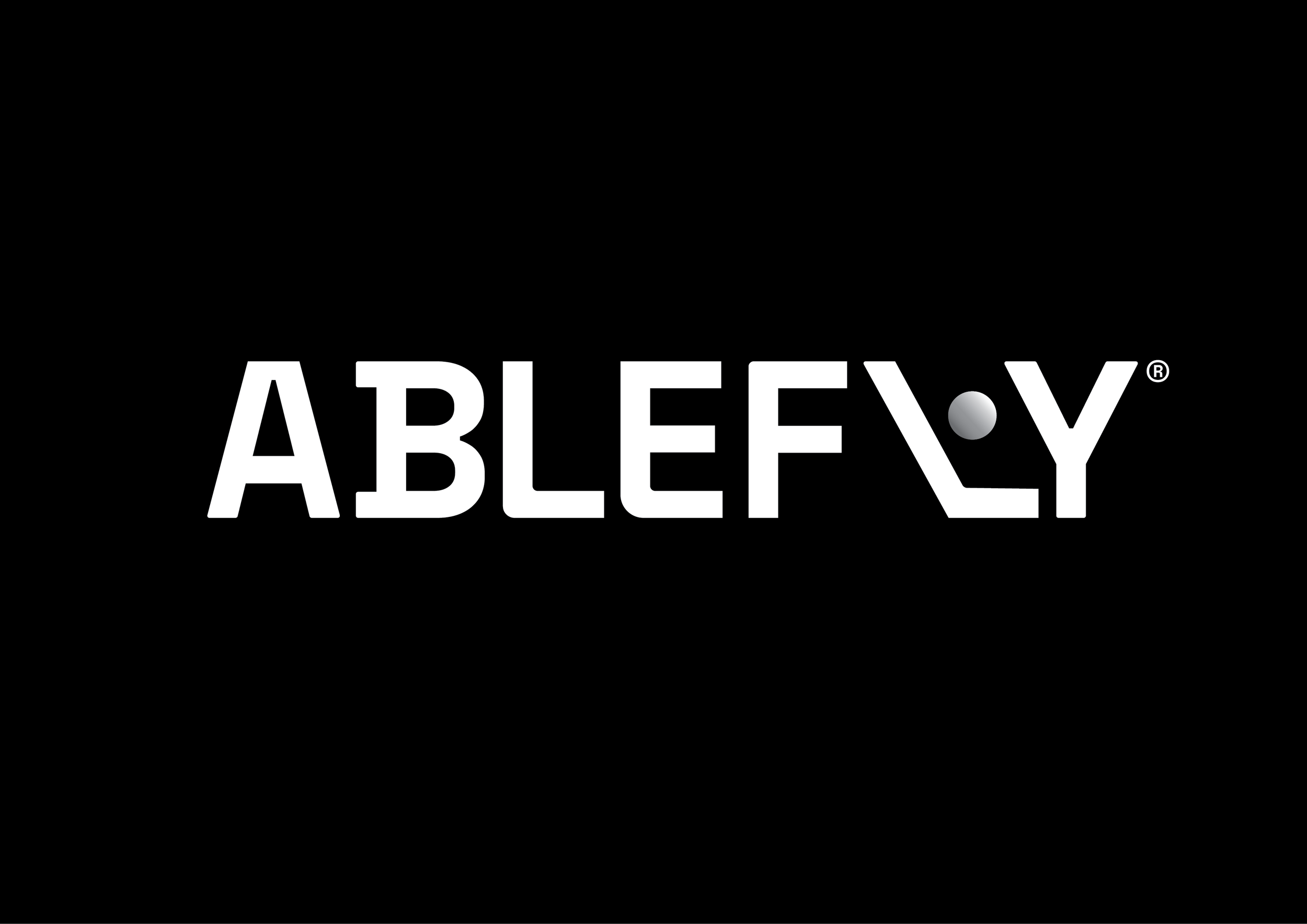 Black background with the word 'ABSTRACTY' written in white stylized text, with a gray sphere replacing the letter 'O'.