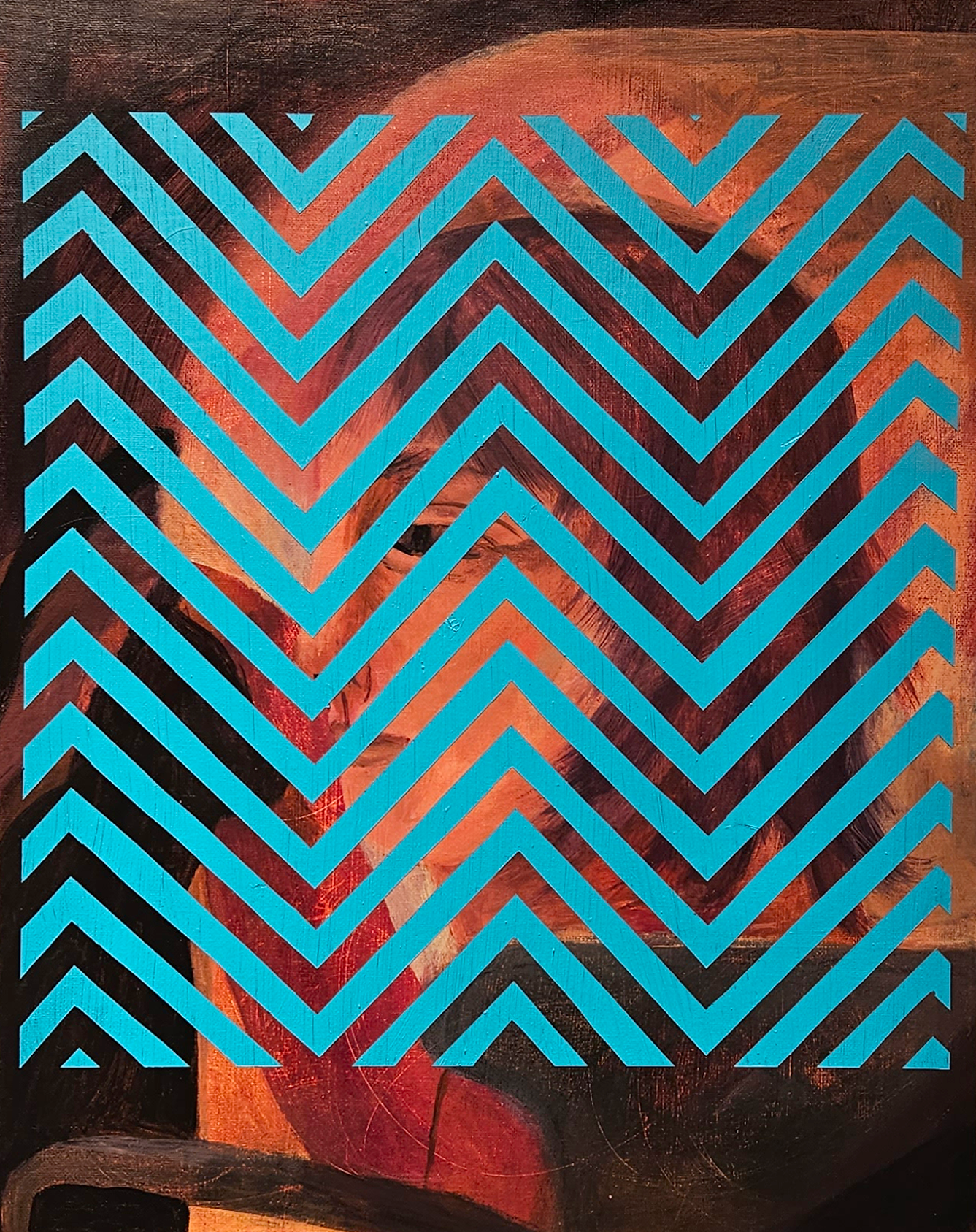 Untitled (2025) 16”x20” acrylic on canvas
Collaboration x Neil Gainer 