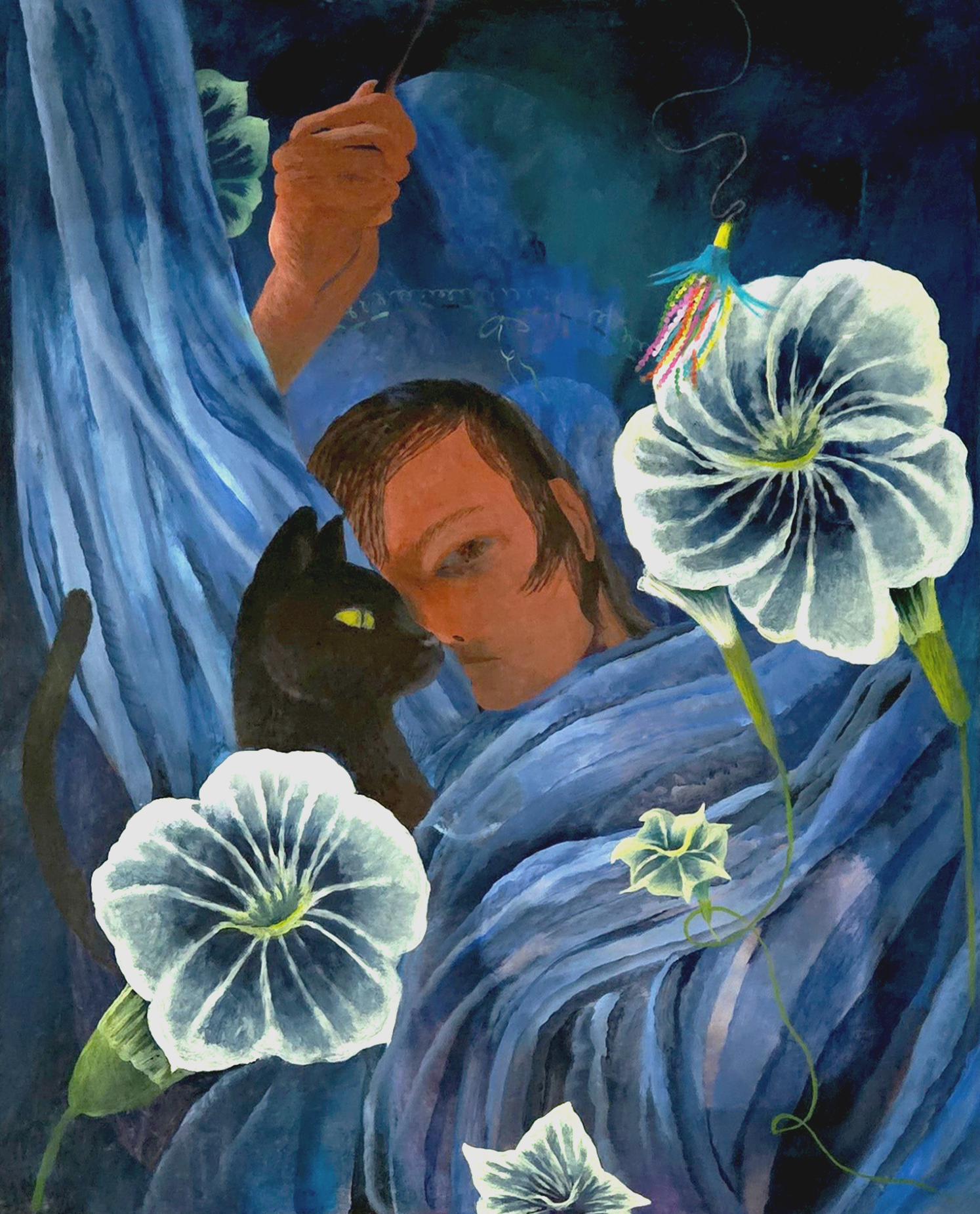 Spider (2024) 30"x20" acrylic and oil on canvas