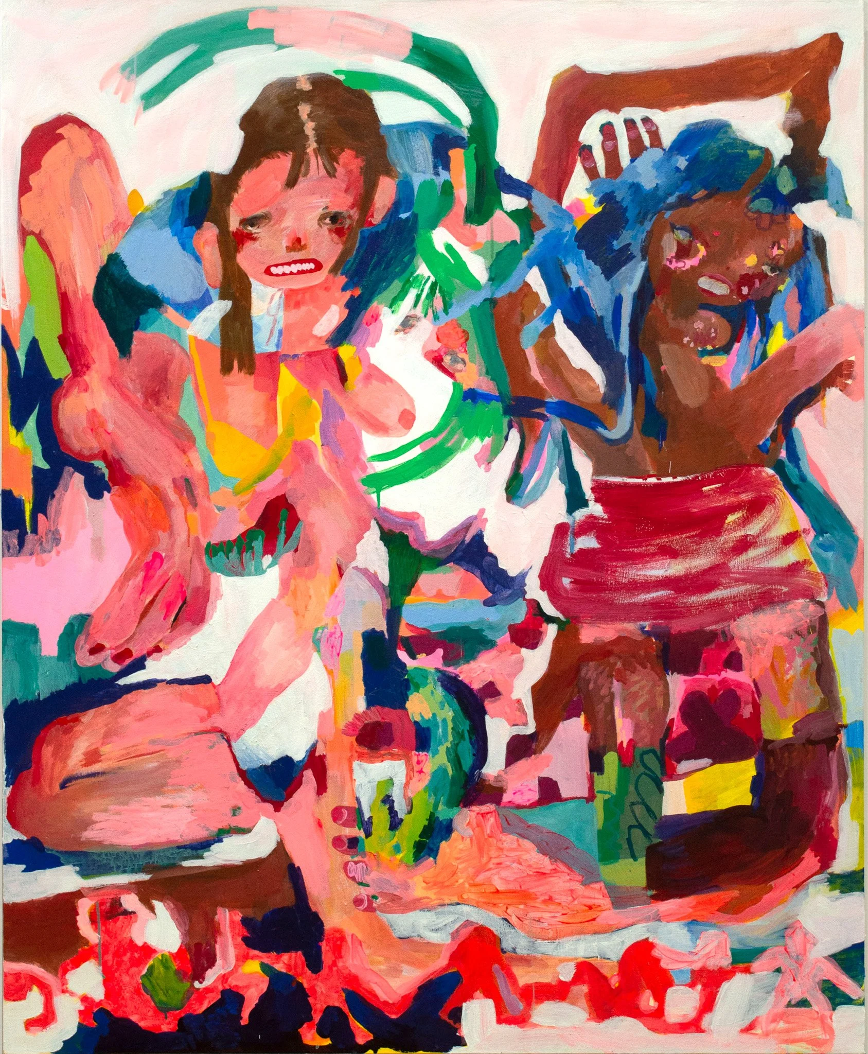 Impact II (2022) 63"x48" acrylic on canvas