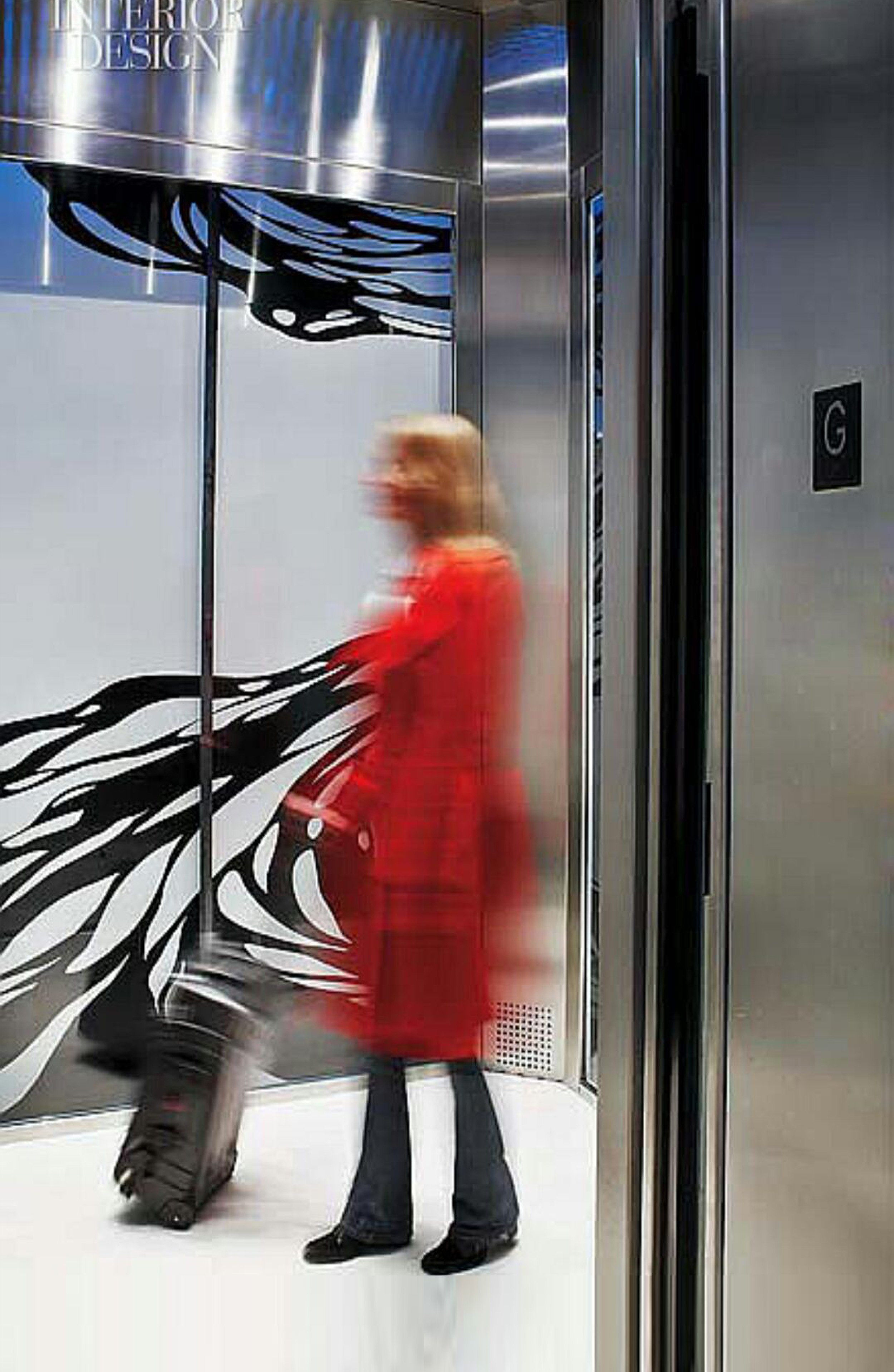 " A way of seeing a Drawing" *permanently installed at the transparent elevator site at The James Hotel, New York. Photo: Interior Design News. © Sun K. Kwak
