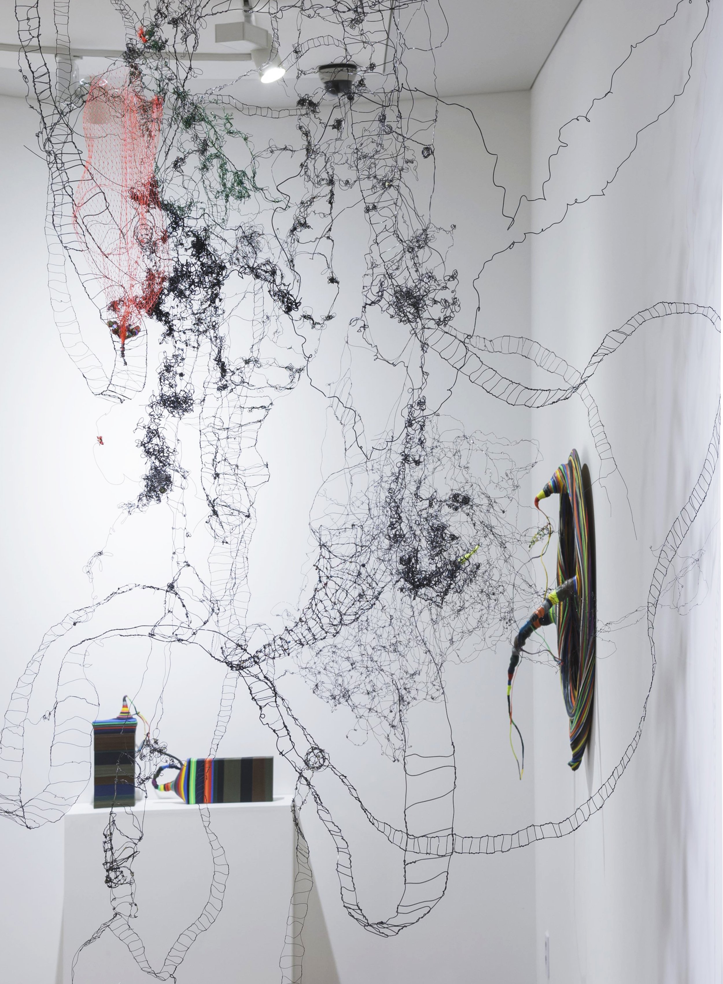 "Sewing Space" wire, mixed media, 2015 © Sun K. Kwak