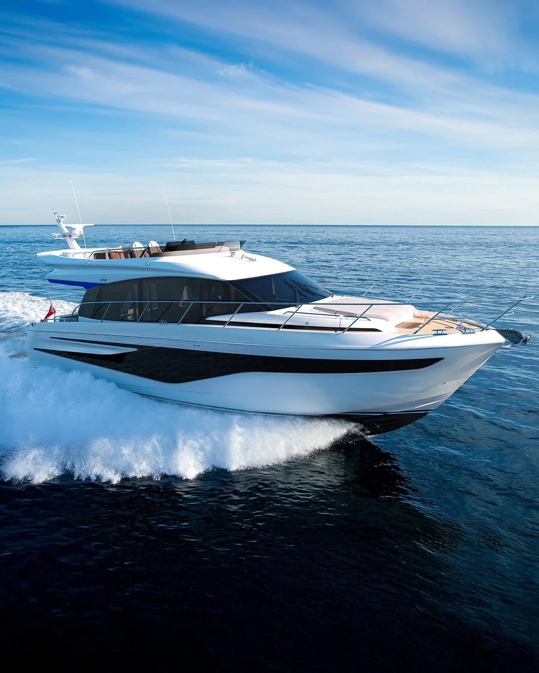 Designed for family adventures and effortless luxury, the all-new Princess F54 redefines the flybridge experience. 

With clever use of space, flexible lounging areas and accommodation for up to six guests, the F54 makes every family escape feel effo