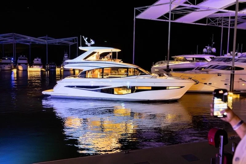Our recent launch event at Sanctuary Cove Marina brought together clients, partners and friends for a memorable evening. The night&rsquo;s highlight was the striking arrival of the award-winning Princess F58, which made her entrance under lights, set