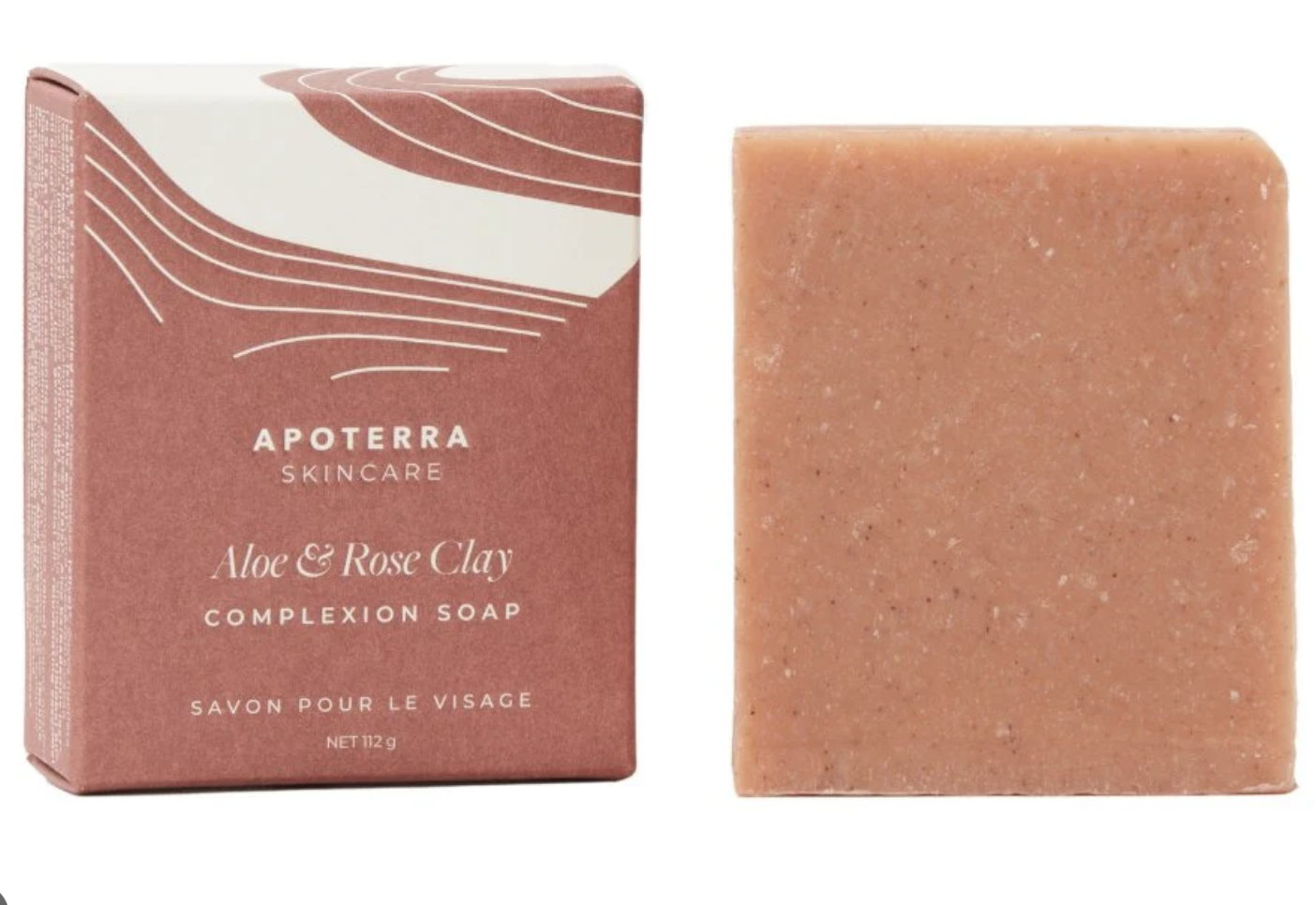 Apoterra Aloe + Rose Clay Complexion Soap