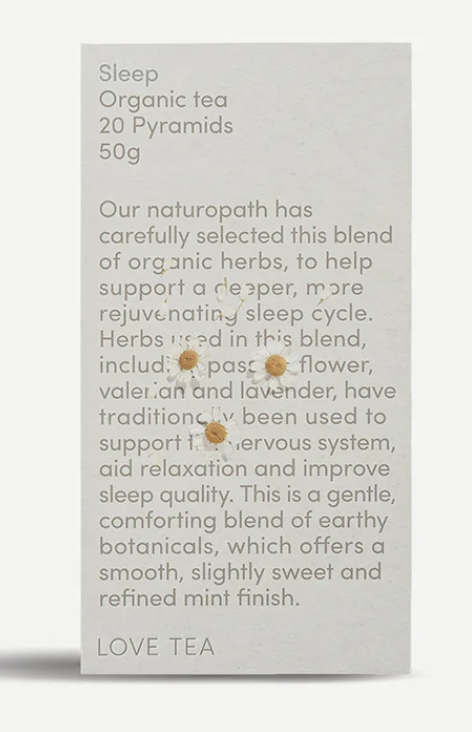 Love Tea Sleep Pyramid Tea Bags