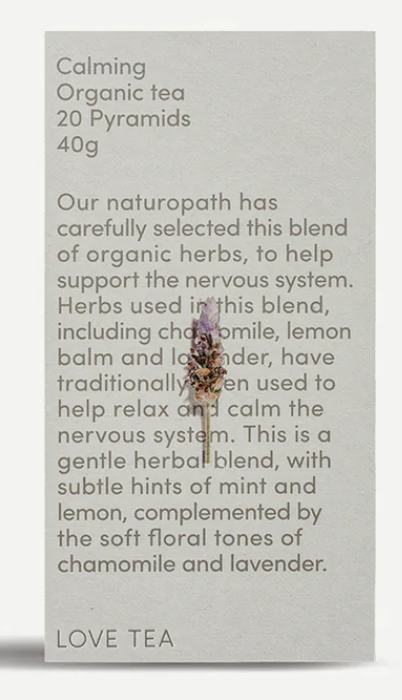 Love Tea Calming Pyramid Tea Bags