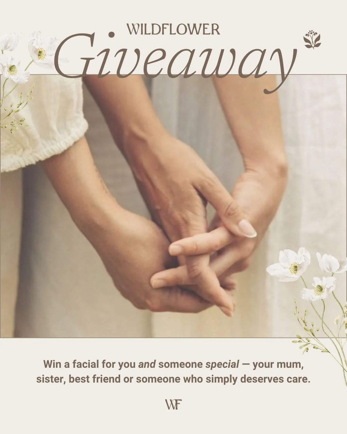 ✨MOTHER&rsquo;S DAY GIVEAWAY!✨ &nbsp;

We&rsquo;re celebrating all the beautiful mums (and mums-to-be 🤍) with something special🌷

WIN a Seasonal Reset Facial for you AND someone special at Wildflower Skin (valued over $360+) 👯&zwj;♀️ &nbsp;

Becau