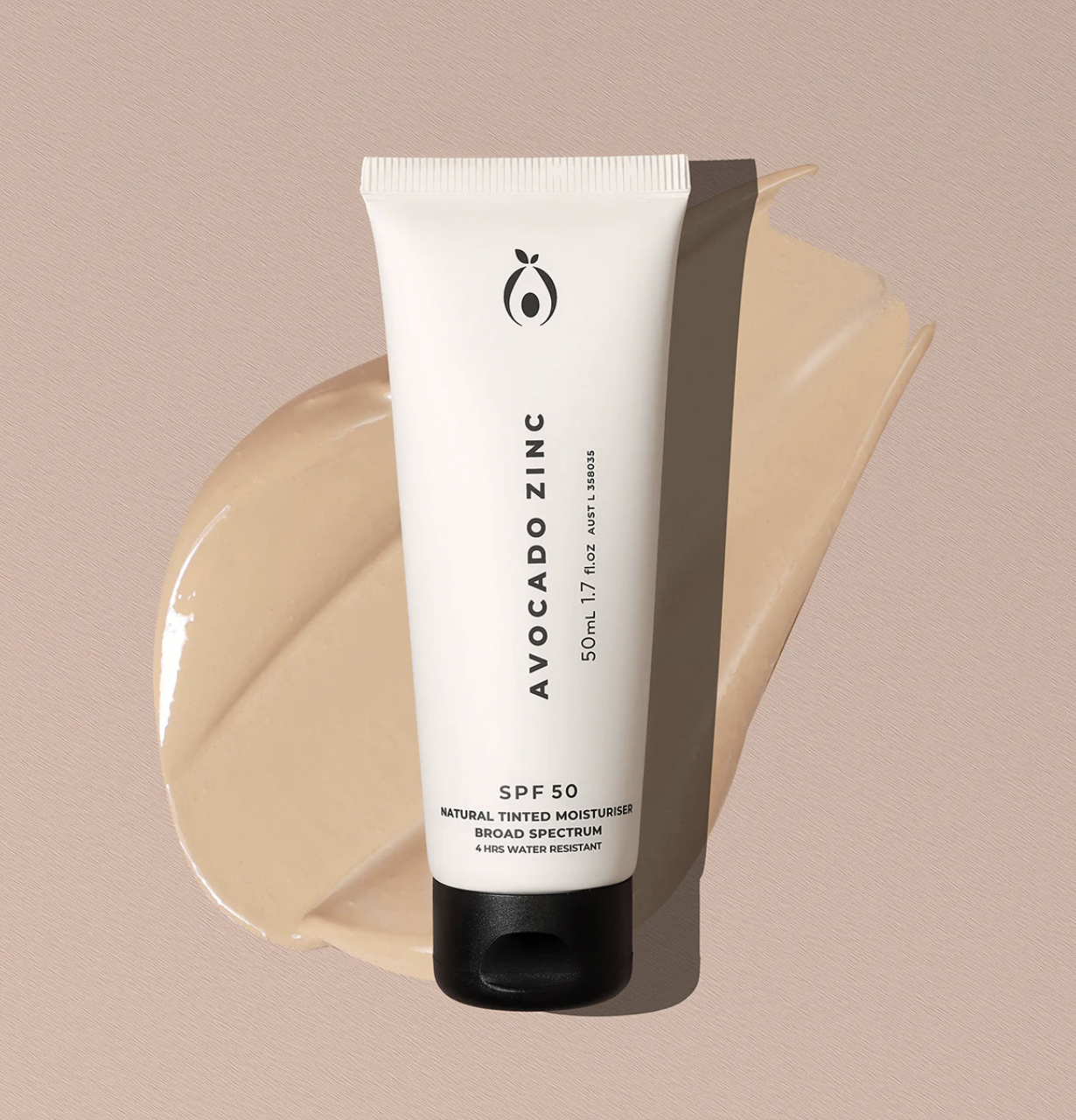 Avocado Zinc SPF 50 Natural Tinted Moisturiser