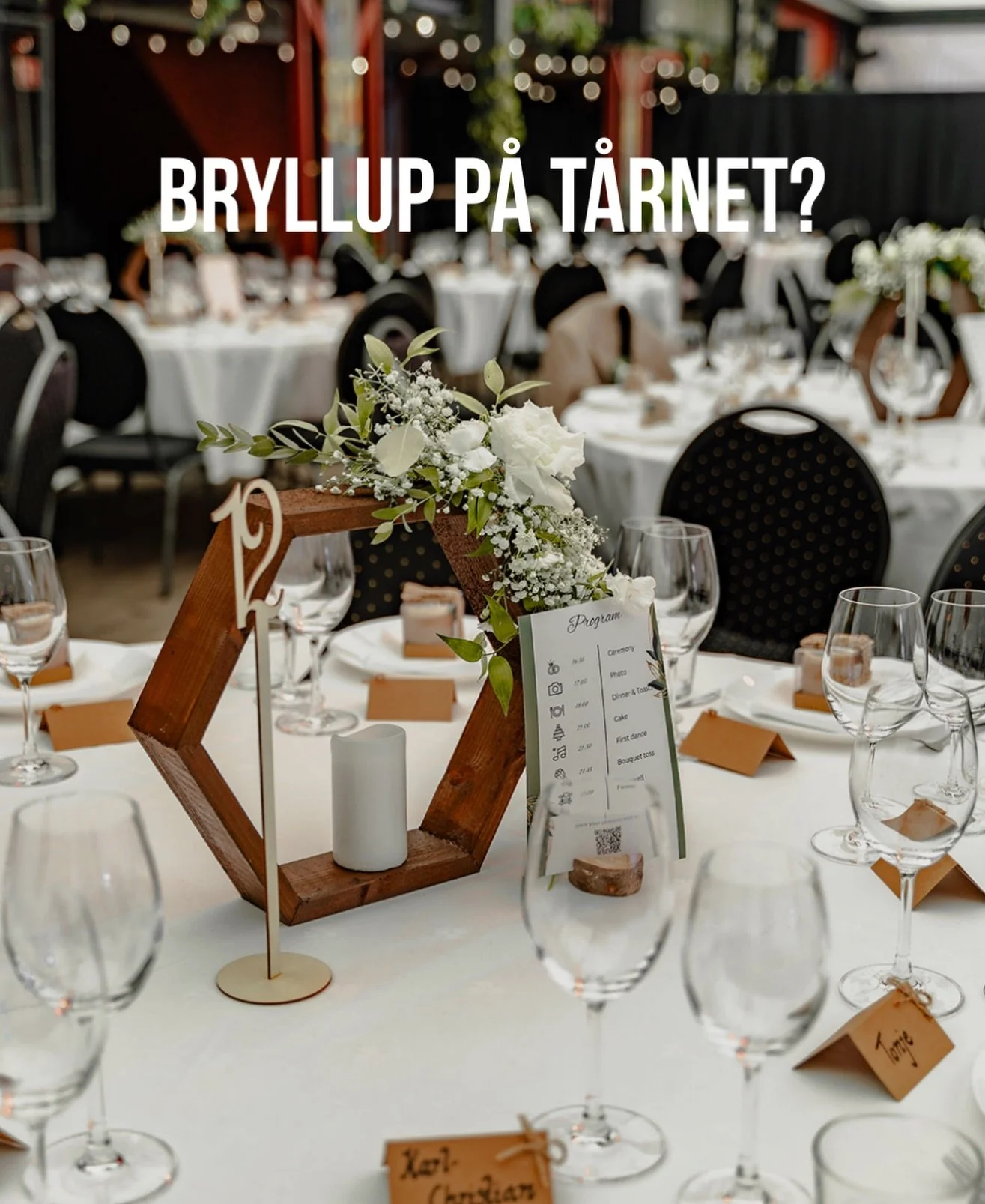 Planlegger dere bryllup? 💍

P&aring; T&aring;rnet kan dere feire den store dagen i flotte lokaler med utsikt over Oslo. Et sted som passer like godt til vielse, middag og fest utover kvelden.

Sommeren 2026 begynner &aring; fylle seg opp, og vi har 