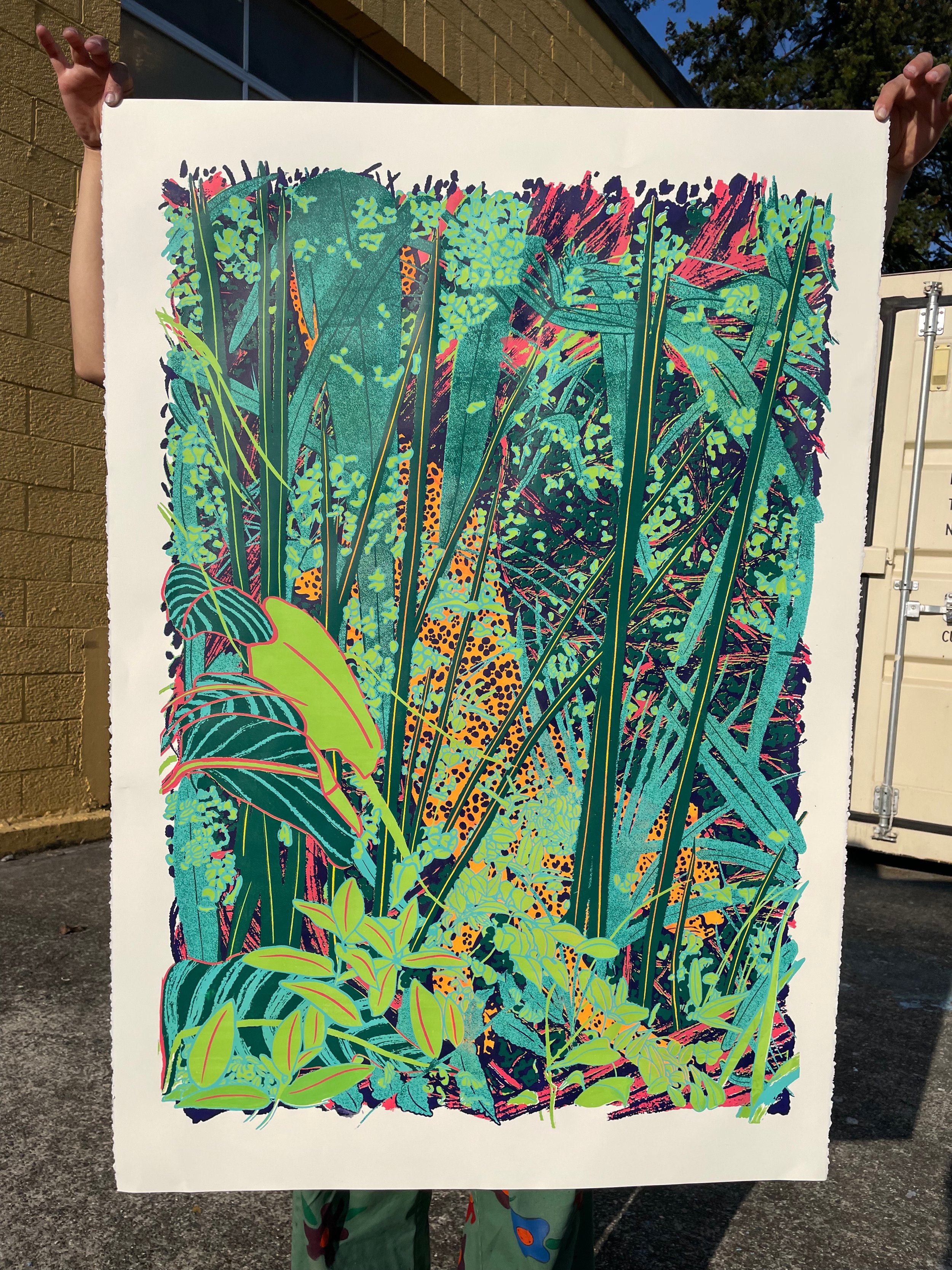 La Migración 
30" x  44" 
6 Color Screen Print on 100lb Stonehenge Paper
2025

Click to watch the process of La Migración 