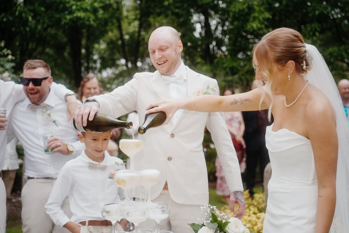 A little moment for Reanne and Matt&rsquo;s champagne tower 🤍 🍾 

♡ Photo @mitchgamble.media 
♡ Celebrant @loveagoodwedding 
♡ Venue @dalywaters_venue 
♡ Music @thesuburbancowboy_au 
♡ Legend @reannejac 

&mdash;&mdash; 
Celebrant and MC 
loveagood