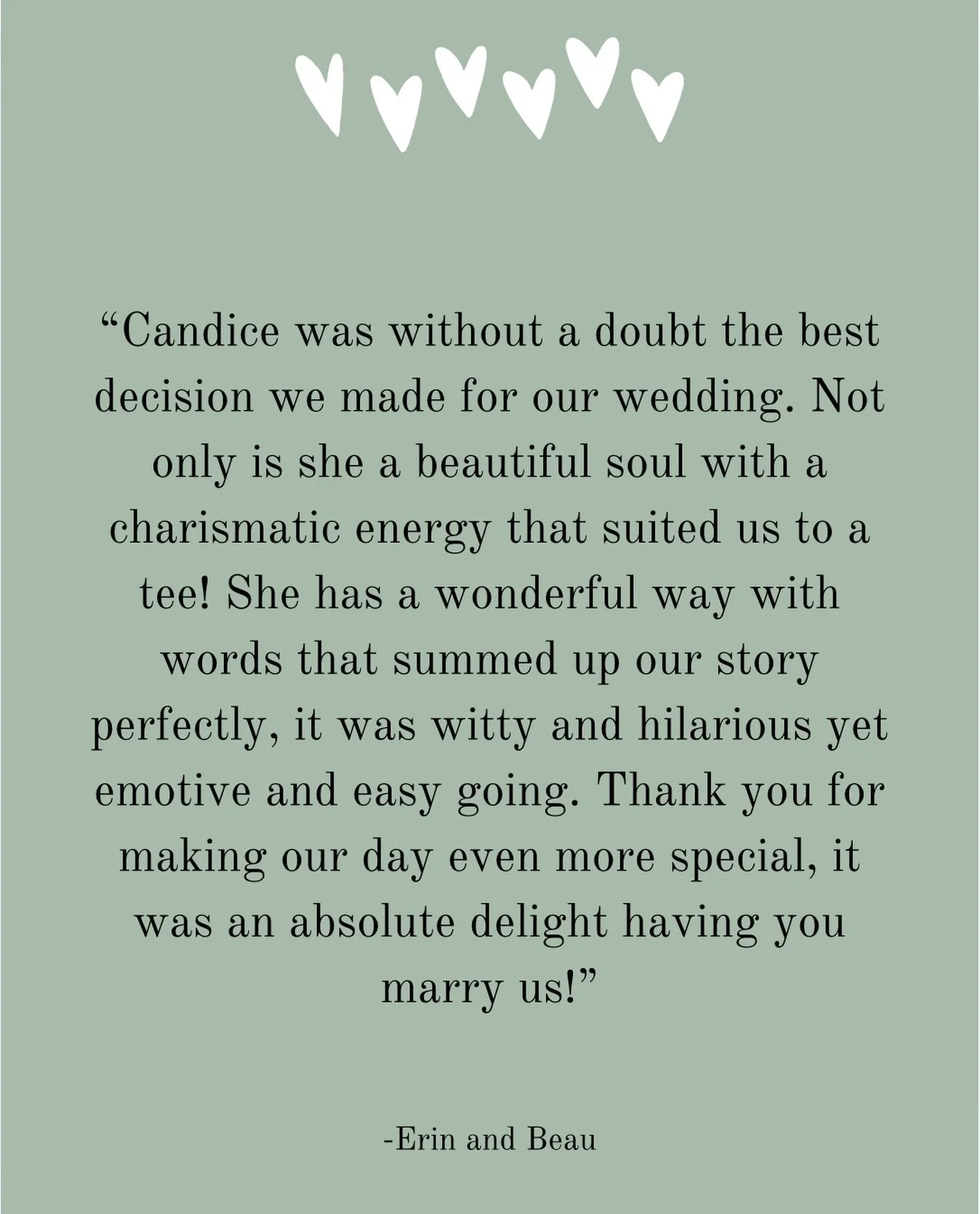 🤍 Testimonial love from Erin and Beau 🤍 

What an epic afternoon with two absolutely beautiful legends. 

&mdash;&mdash; 
Celebrant and MC
www.loveagoodwedding.com
&mdash;&mdash; 

#celebrant #melbournecelebrant #melbourneweddingcelebrant