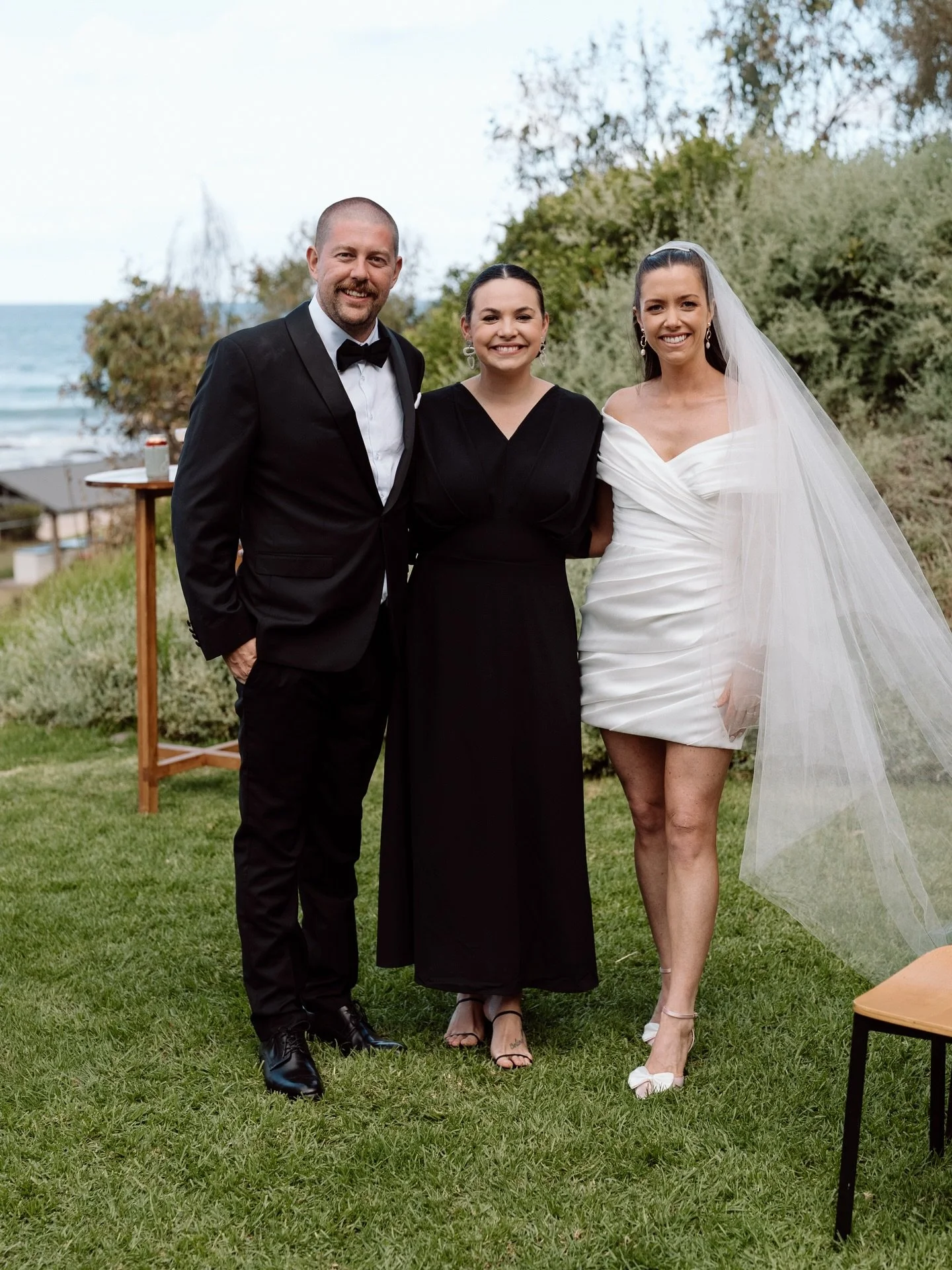 These two!! 😍 That dress, the waves, the weather, the absolute love that these two share! An amazing afternoon of love by the ocean for T and M! 🤍

♡ Photo @nickskinnerweddings 
♡ Venue @wbhfunctions 
♡ Celebrant @loveagoodwedding 
♡ Legend @tessem