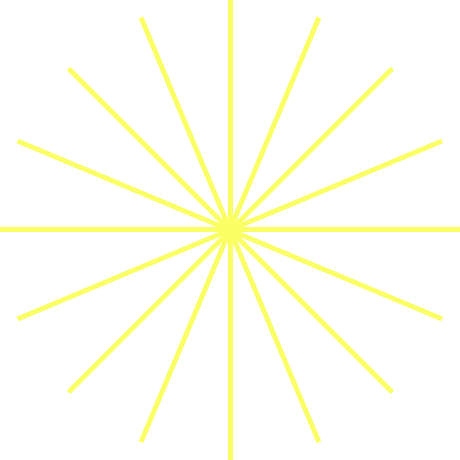 Sustainability expertise icon with radiating lines symbol