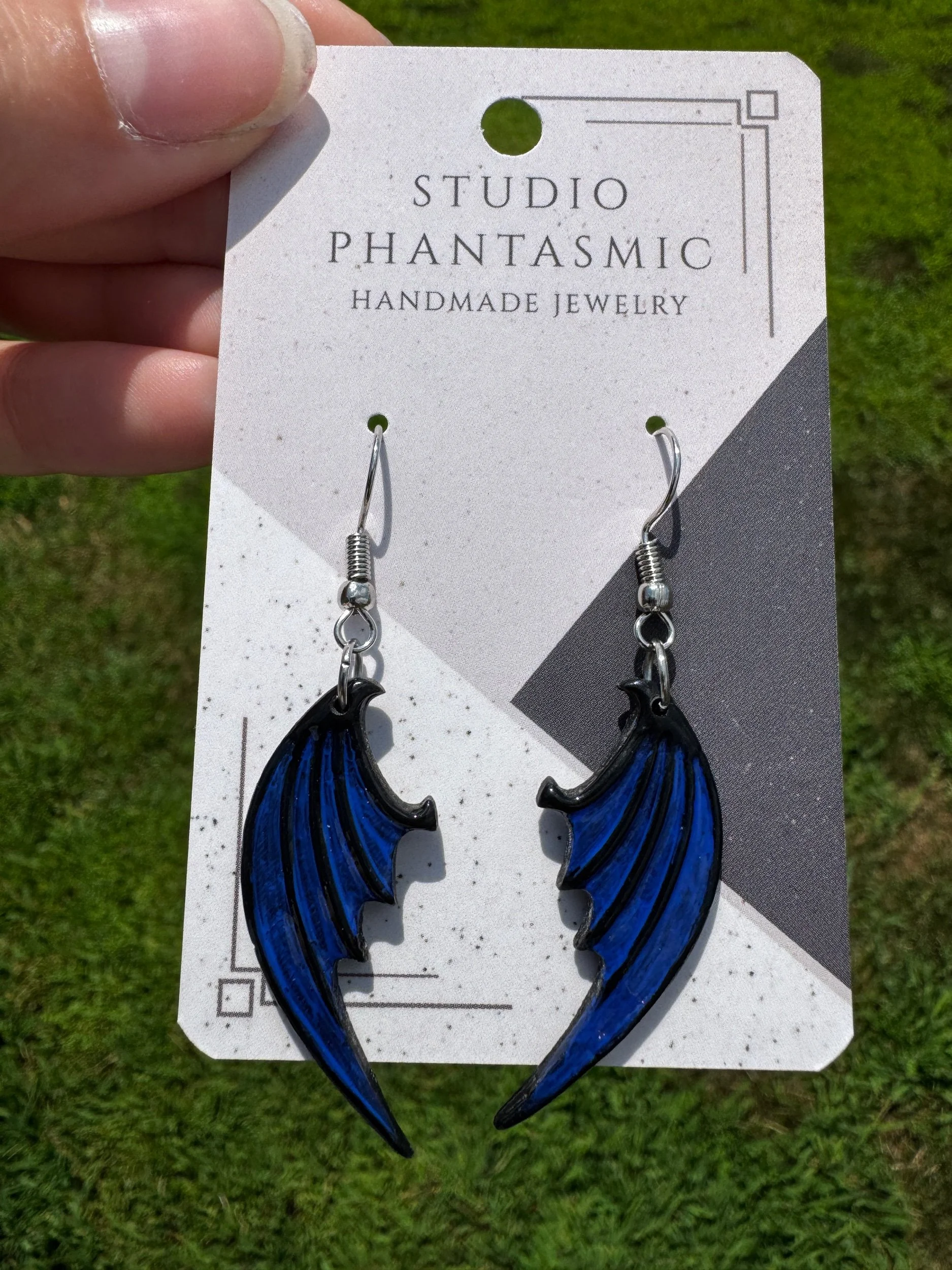 Bat Wings Blue Glossy