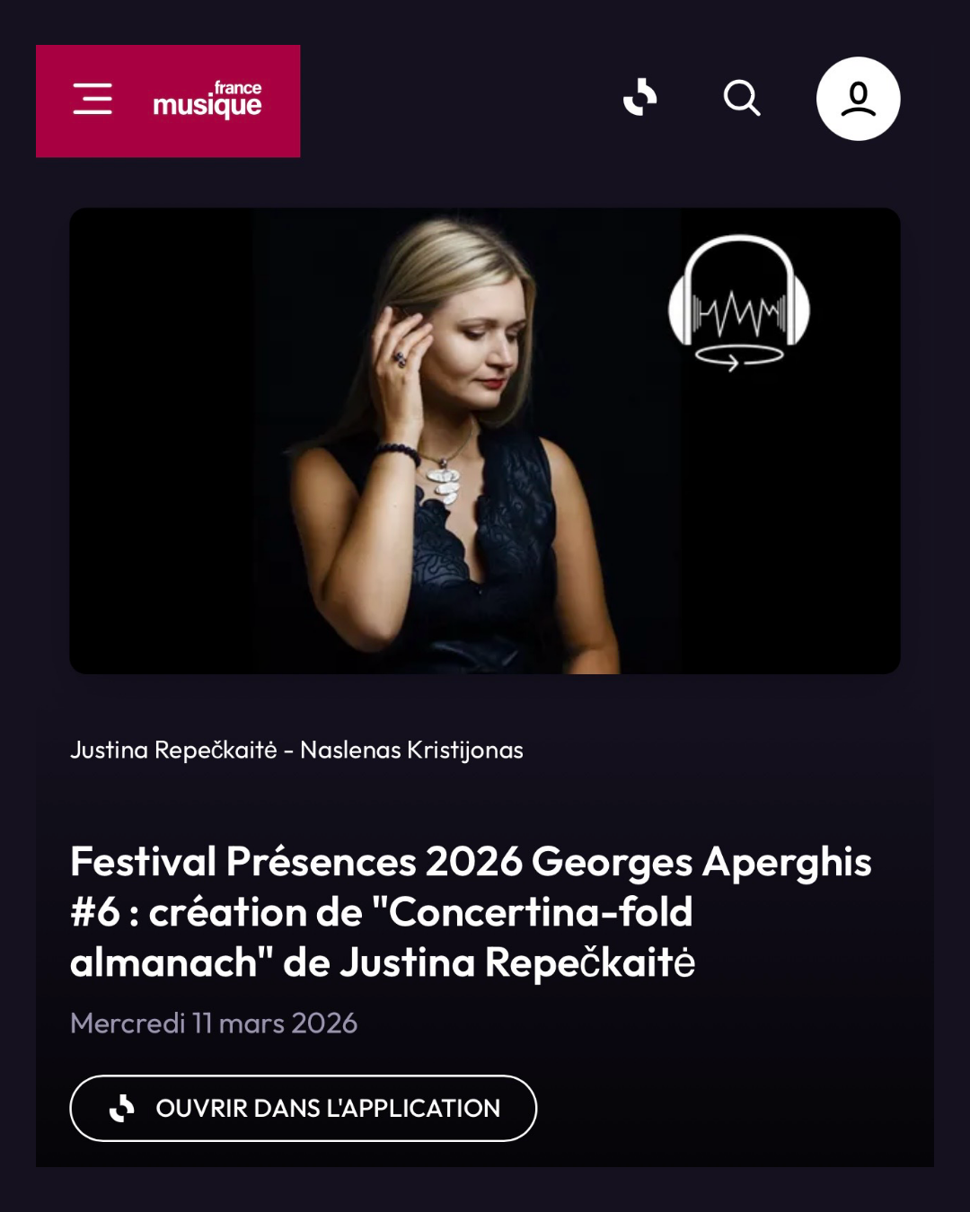 Concertina-fold almanach broadcast on Radio France