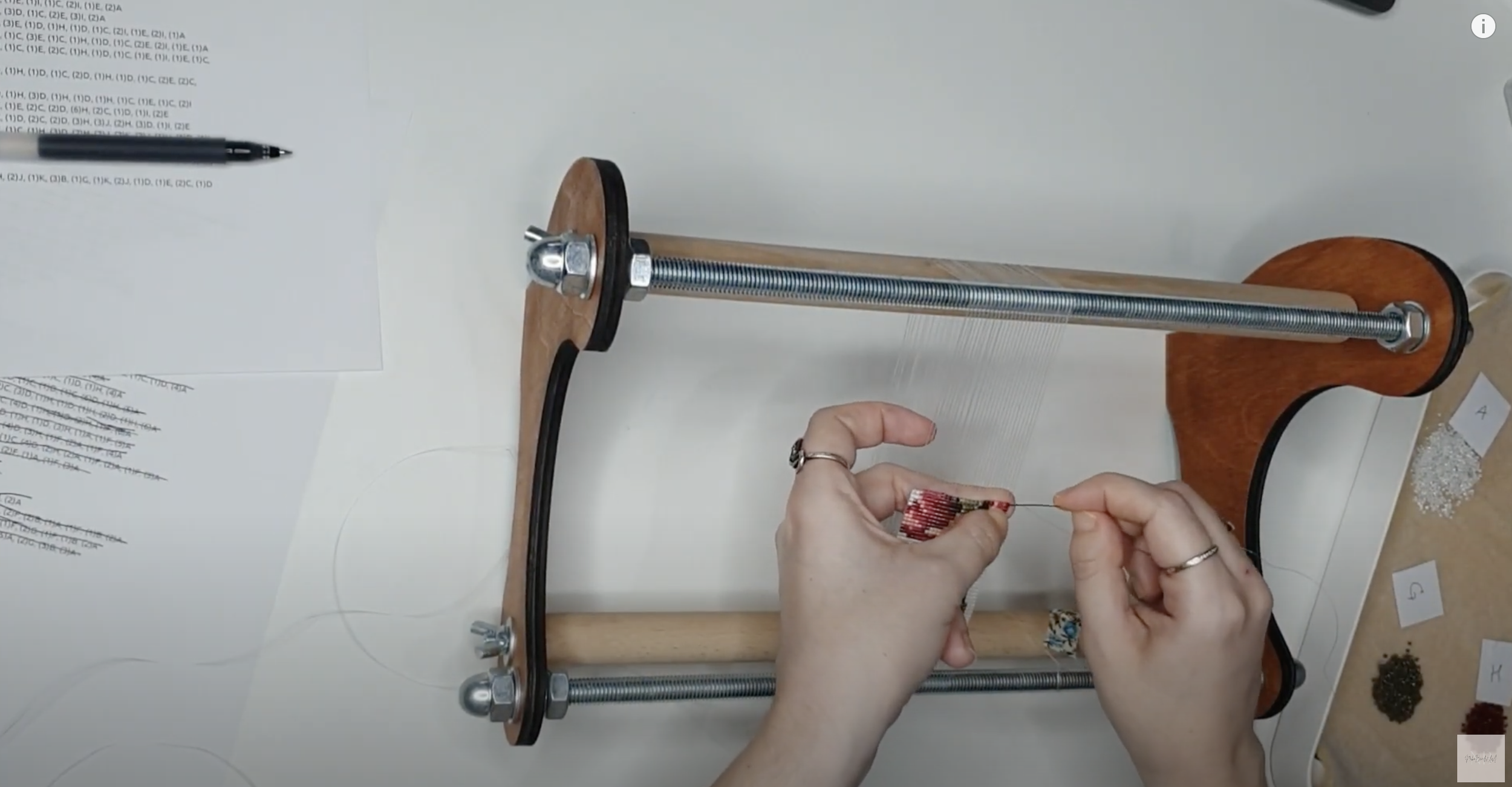 Loom Bead Weaving: Making the second half of the bracelet