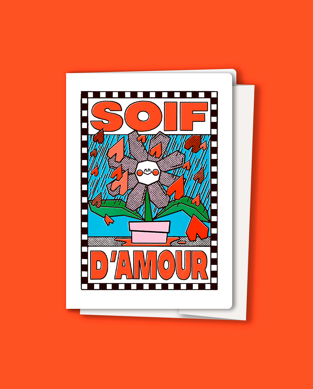 Carte pliée Soif d'amour