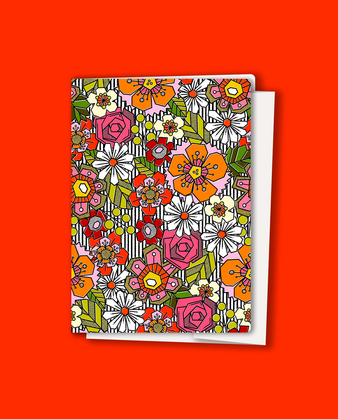 Carte pliée Fleurie