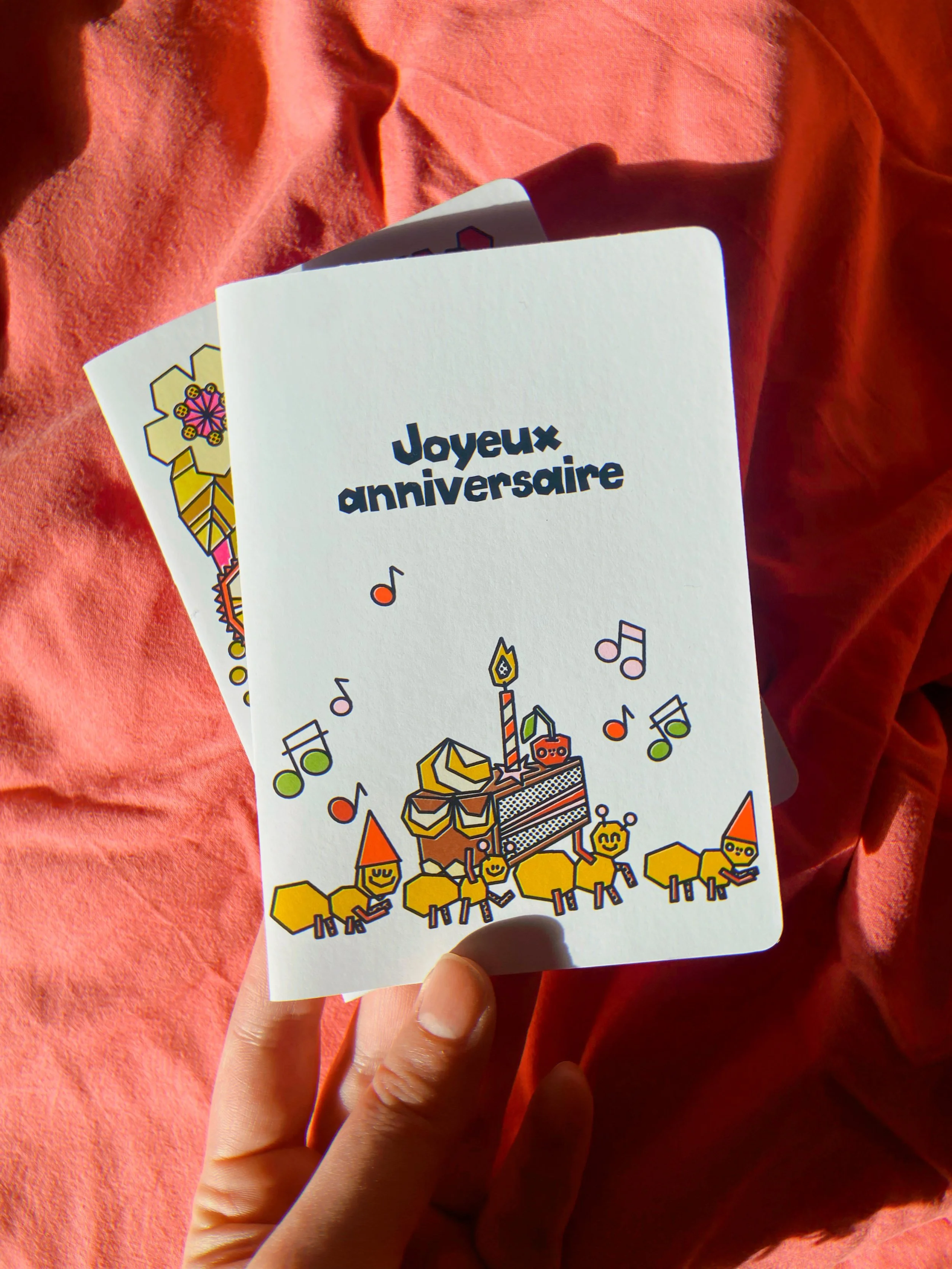 Carte pliée Joyeux anniversaire