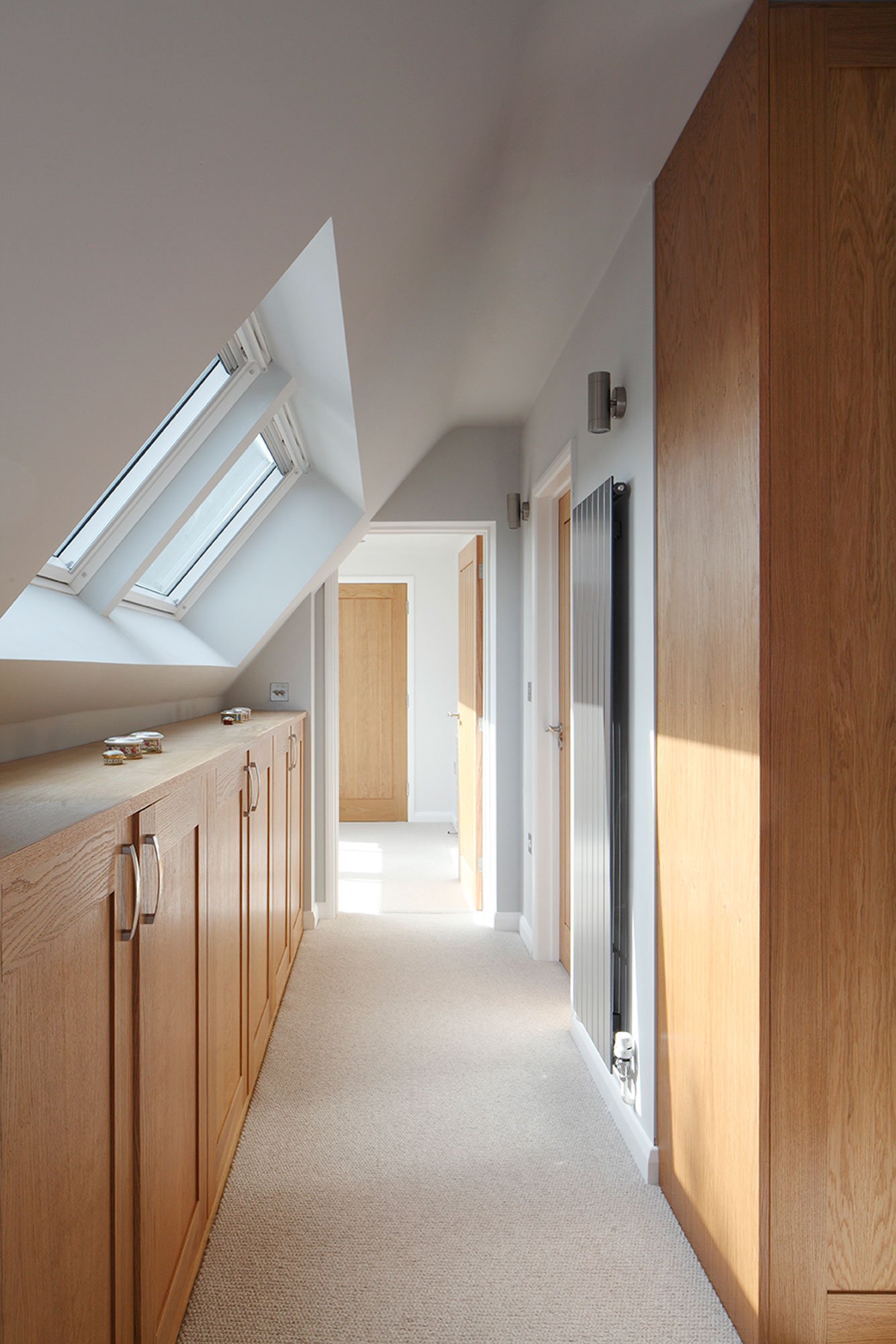 Landing image with rooflights - Marjoram Architects 9 Down Barn Close Project
