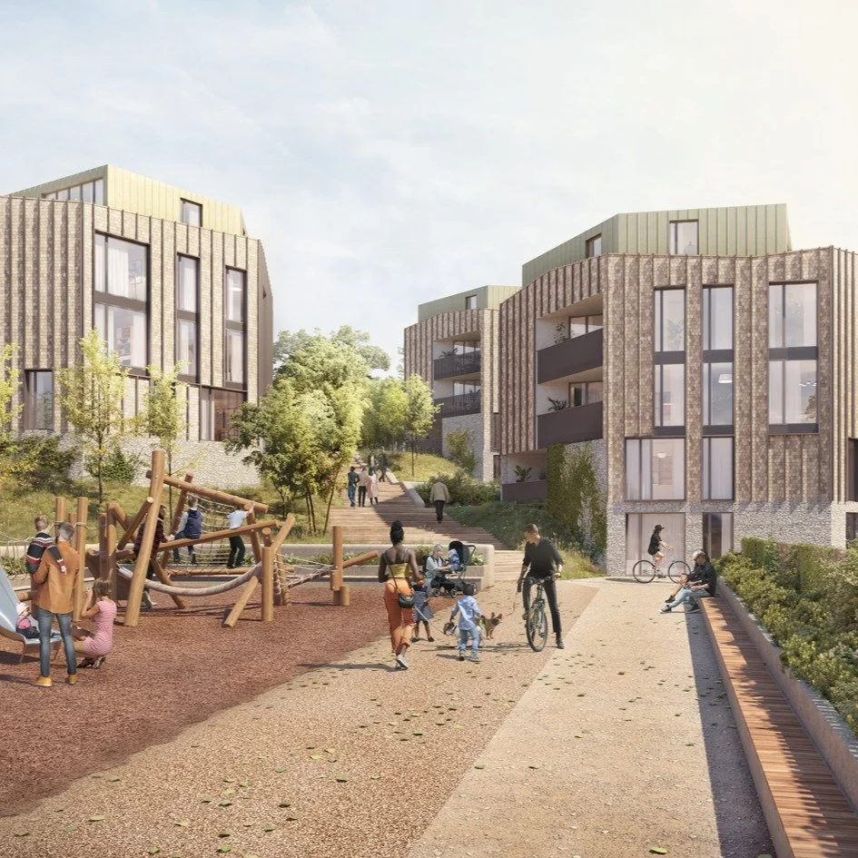 1/3 - The Reserve is a thoughtfully designed residential development creating 77 new homes on a constrained suburban greenfield site at the edge of Croydon, South London.

Marjoram Architects were appointed to develop a scheme that met the borough's 