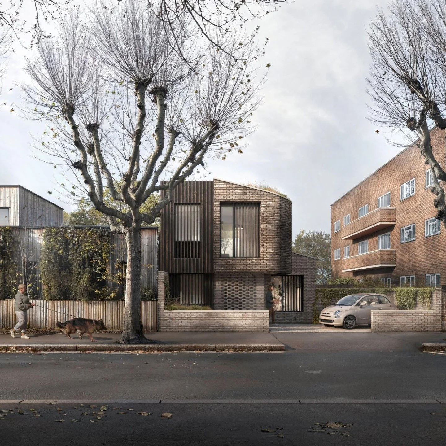 1/3 - We have just submitted planning for a new net zero contemporary two bedroom home on existing garden land, attic conversion to provide a new rooftop two bedroom apartment, and total upgrade of the existing mansion block's ground floor with new f