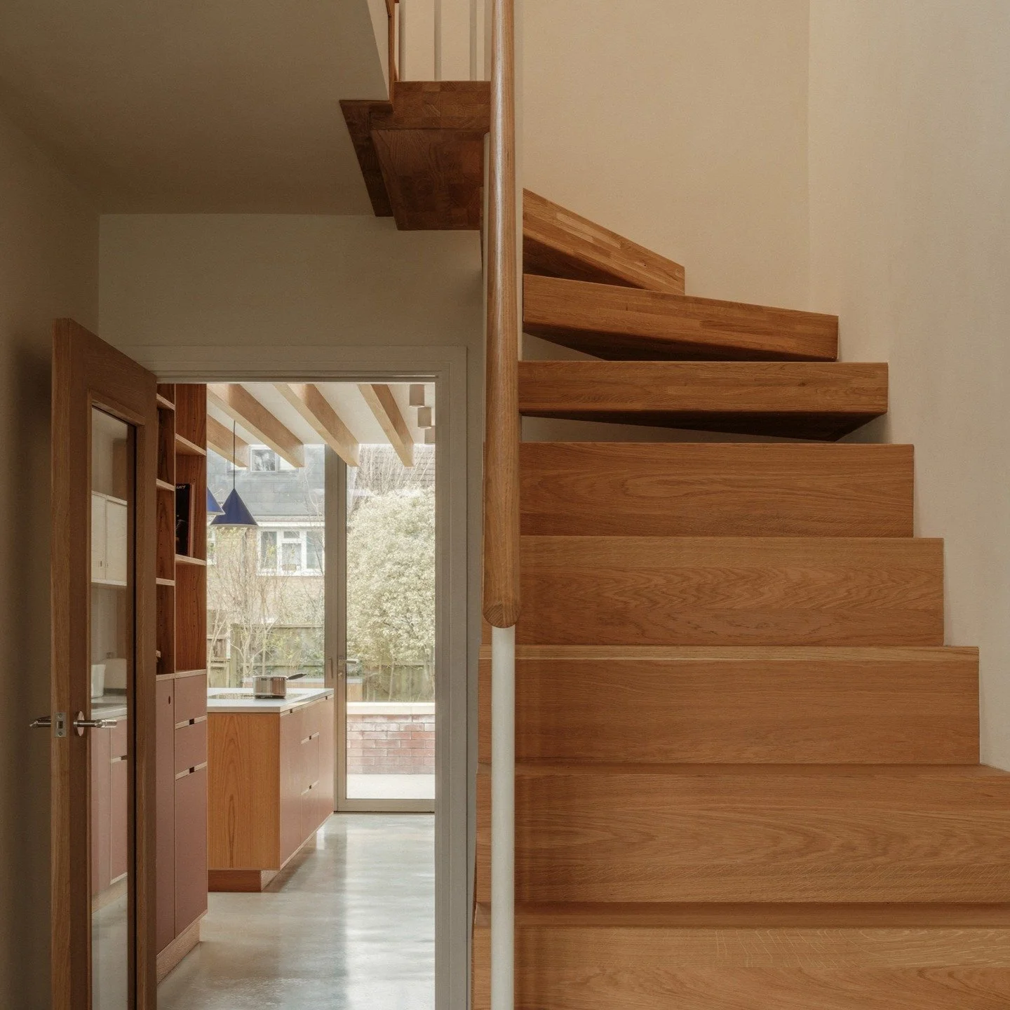 3/4 - The key to unlocking the first floor at Dulwich House was to completely reconsider the entrance sequence and remodel the existing staircase. This created more space at first floor to increase the box bedroom depth while inserting a modern/bespo