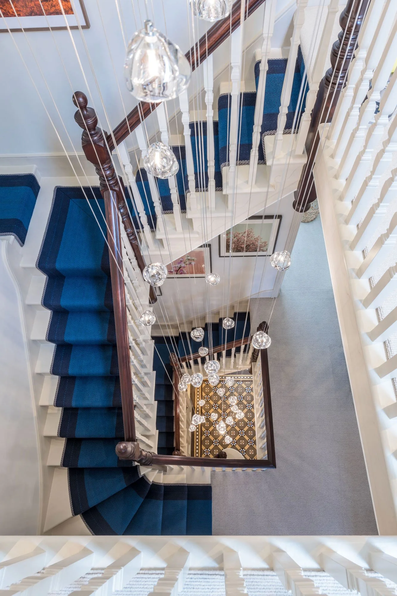 Staircase over 3 floors with lighting - Marjoram Architects Kings Road Project
