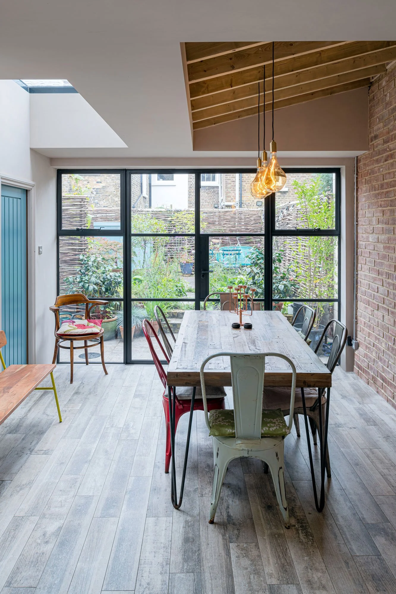 Dining room with table and chairs - Marjoram Architects 187 Railton Road project