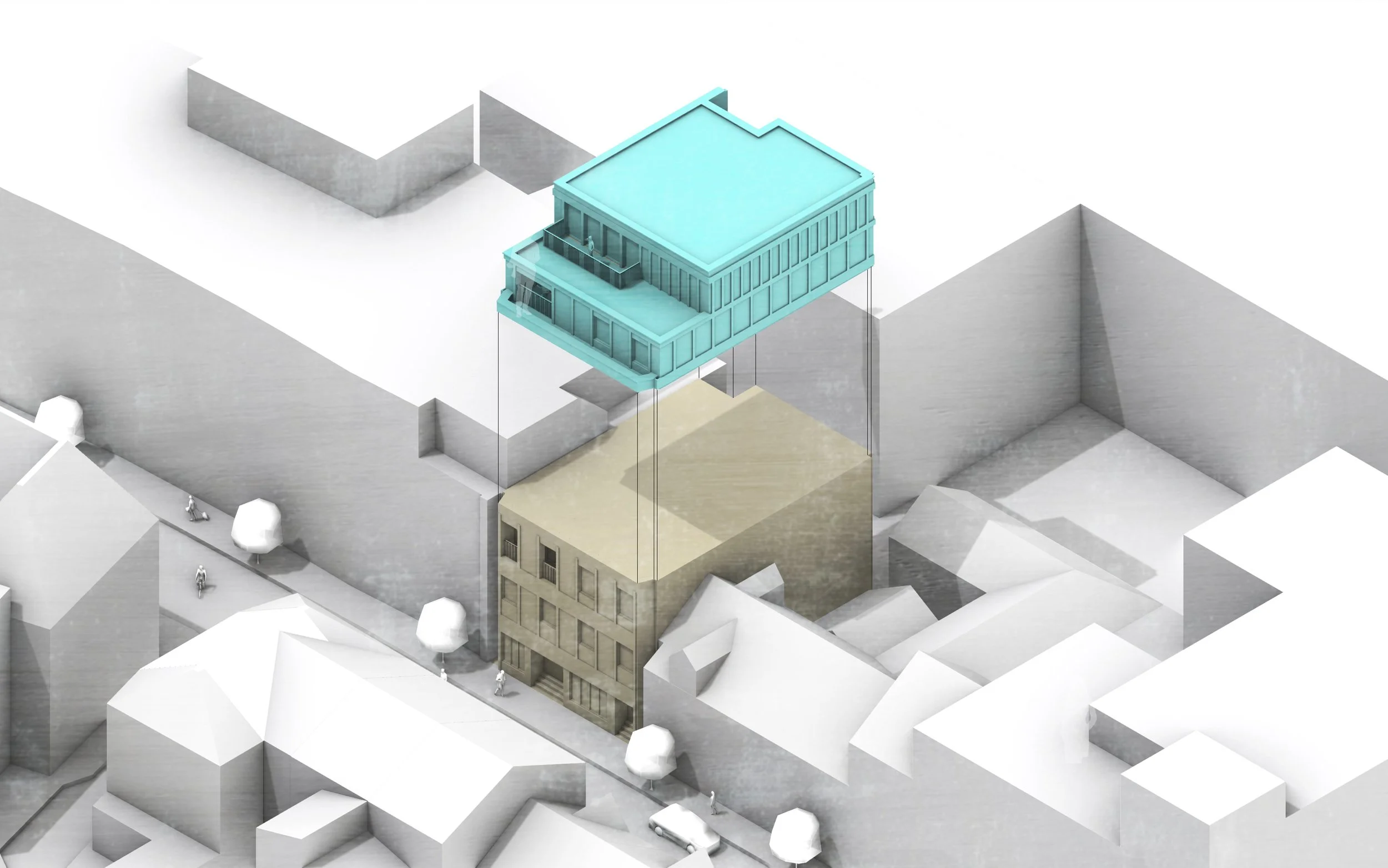 Architectural technical images of build - Marjoram Architects Market Street project