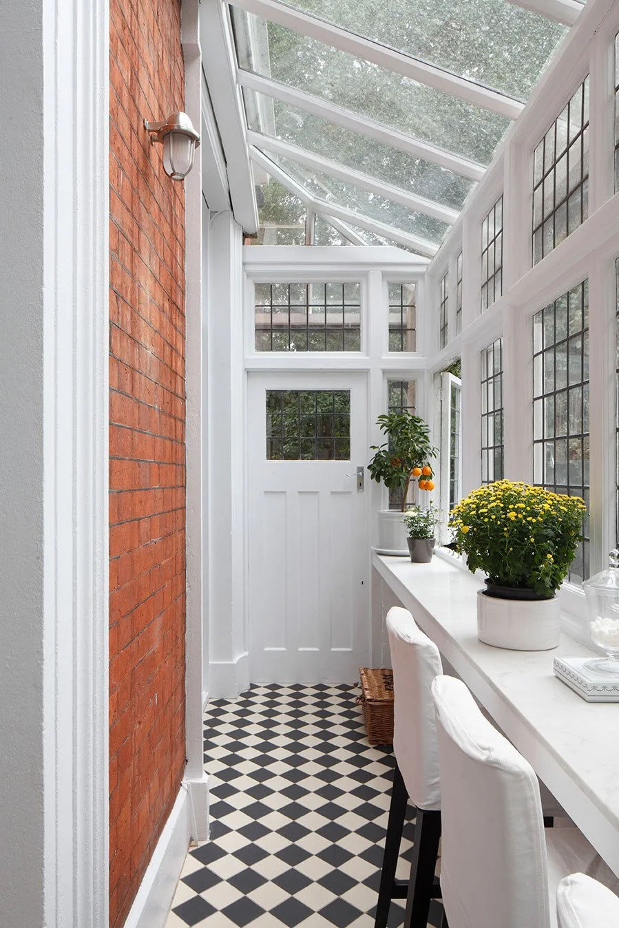 Porch with glass windows and roof - Marjoram Architects Crescent Wood Road Project
