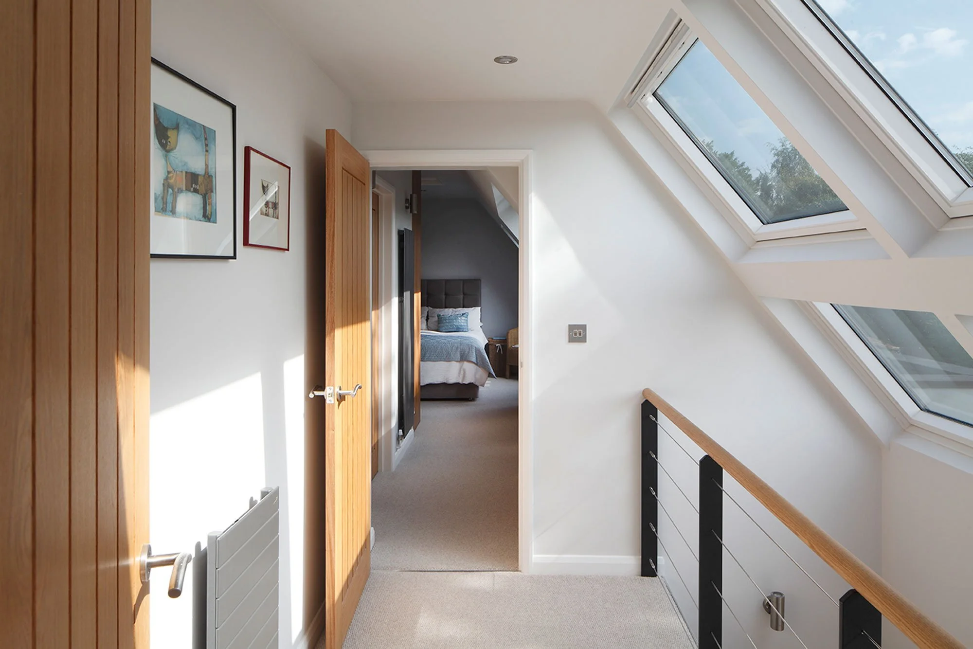 Landing through to bedroom - Marjoram Architects 9 Down Barn Close Project