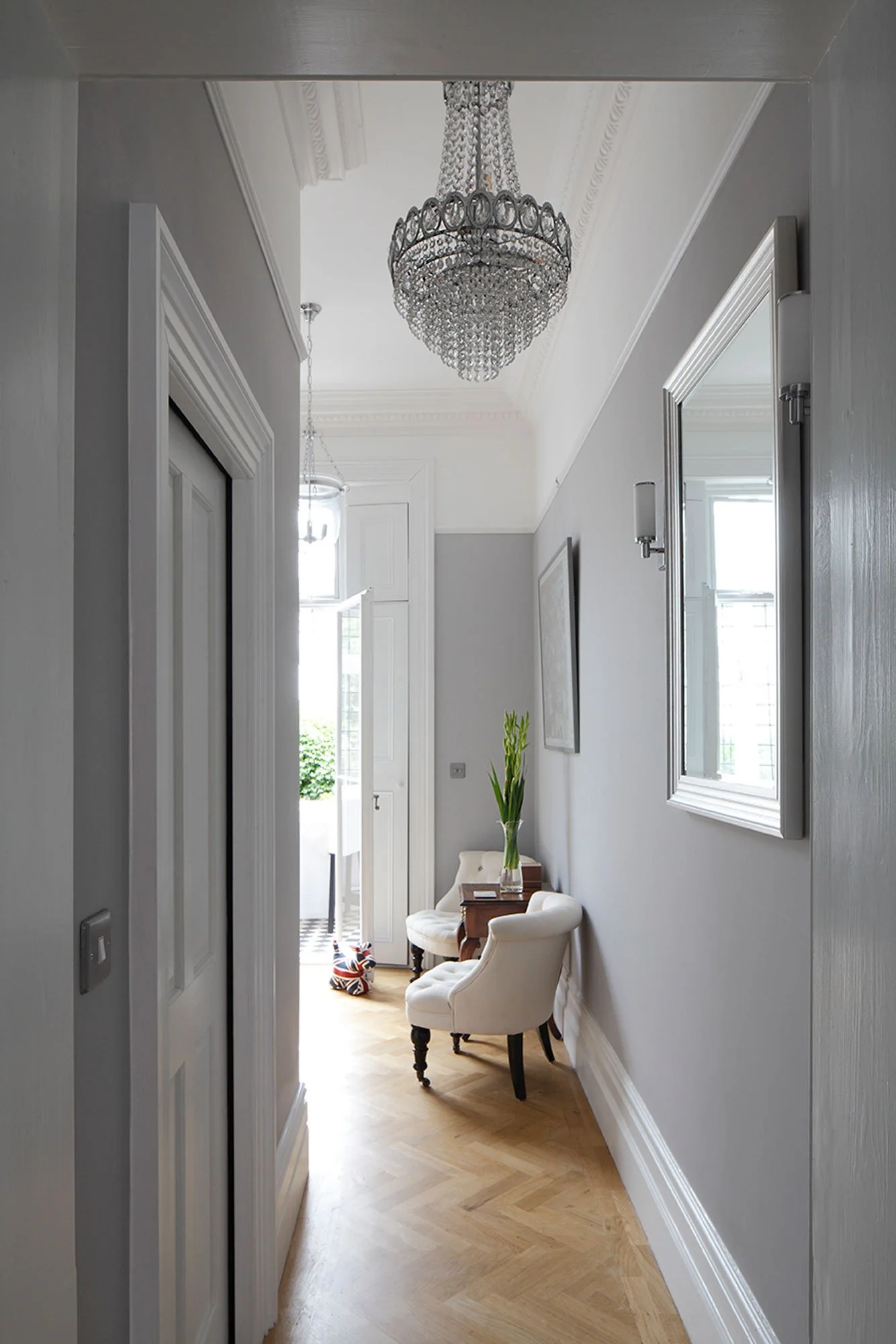 Hall with wooden flooring - Marjoram Architects Crescent Wood Road Project