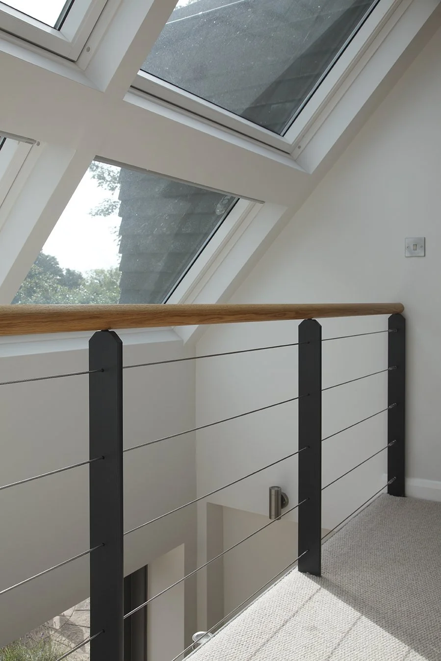 Landing rooflight - Marjoram Architects 9 Down Barn Close Project